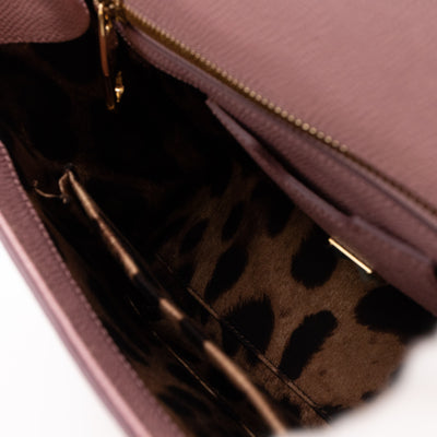 Sicily Medium Dauphine Leather Light Pink