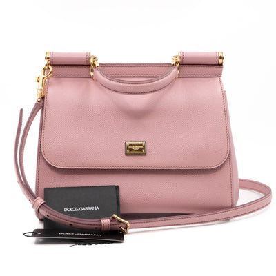 Sicily Medium Dauphine Leather Light Pink