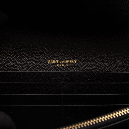Cassandre Large Flap Wallet Black Leather