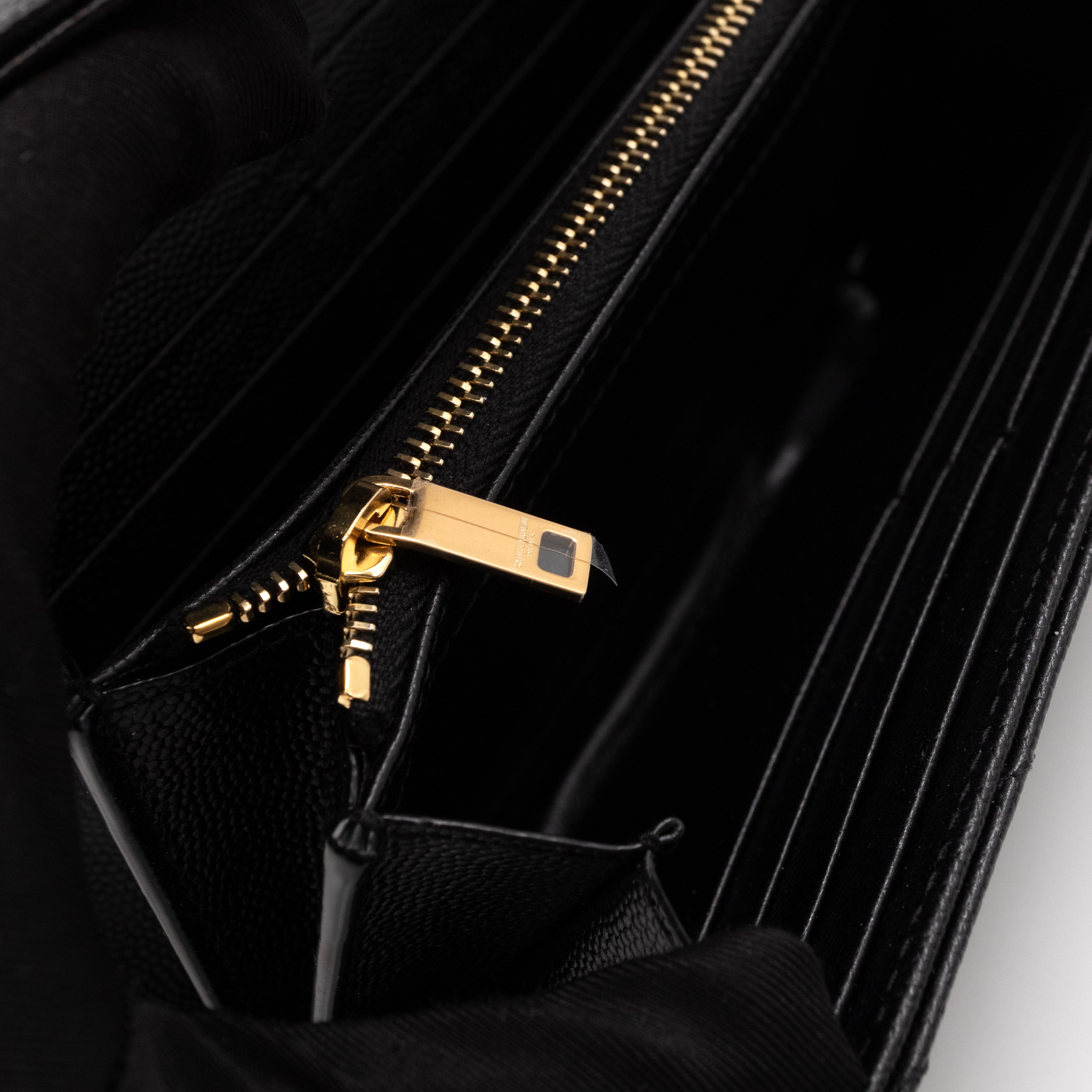 Cassandre Large Flap Wallet Black Leather