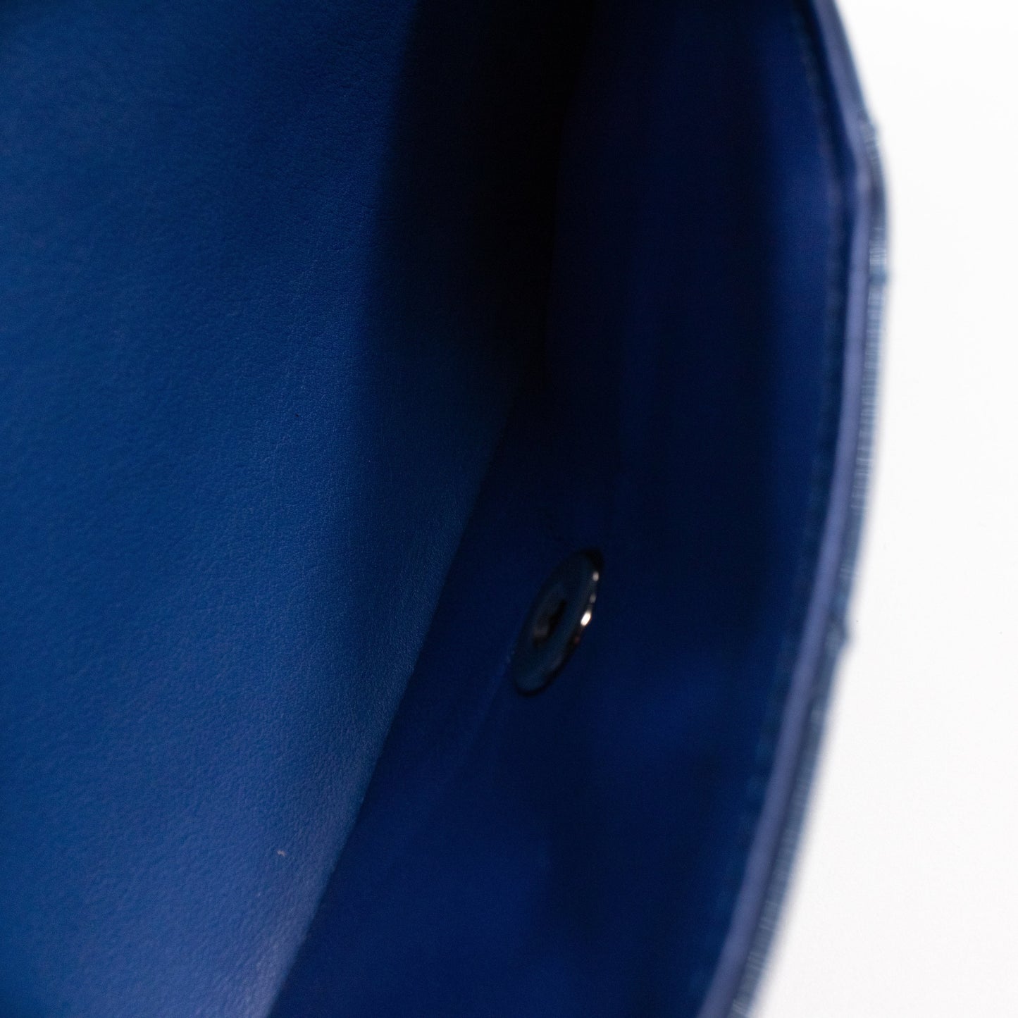 Classic Double Flap Jumbo Royal Blue Metallic Patent Leather