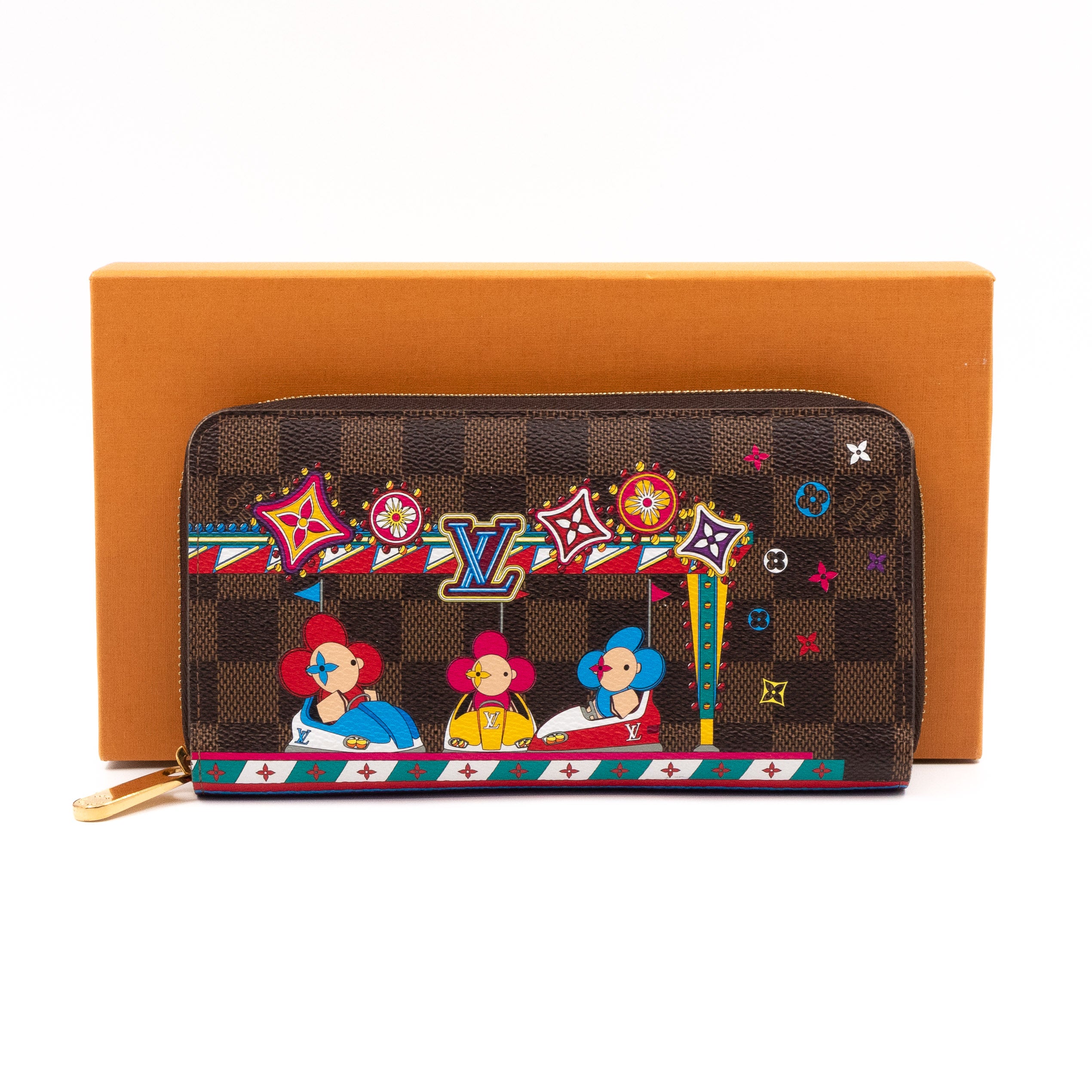 Zippy Wallet Damier Ebene Vivienne Amusement Park