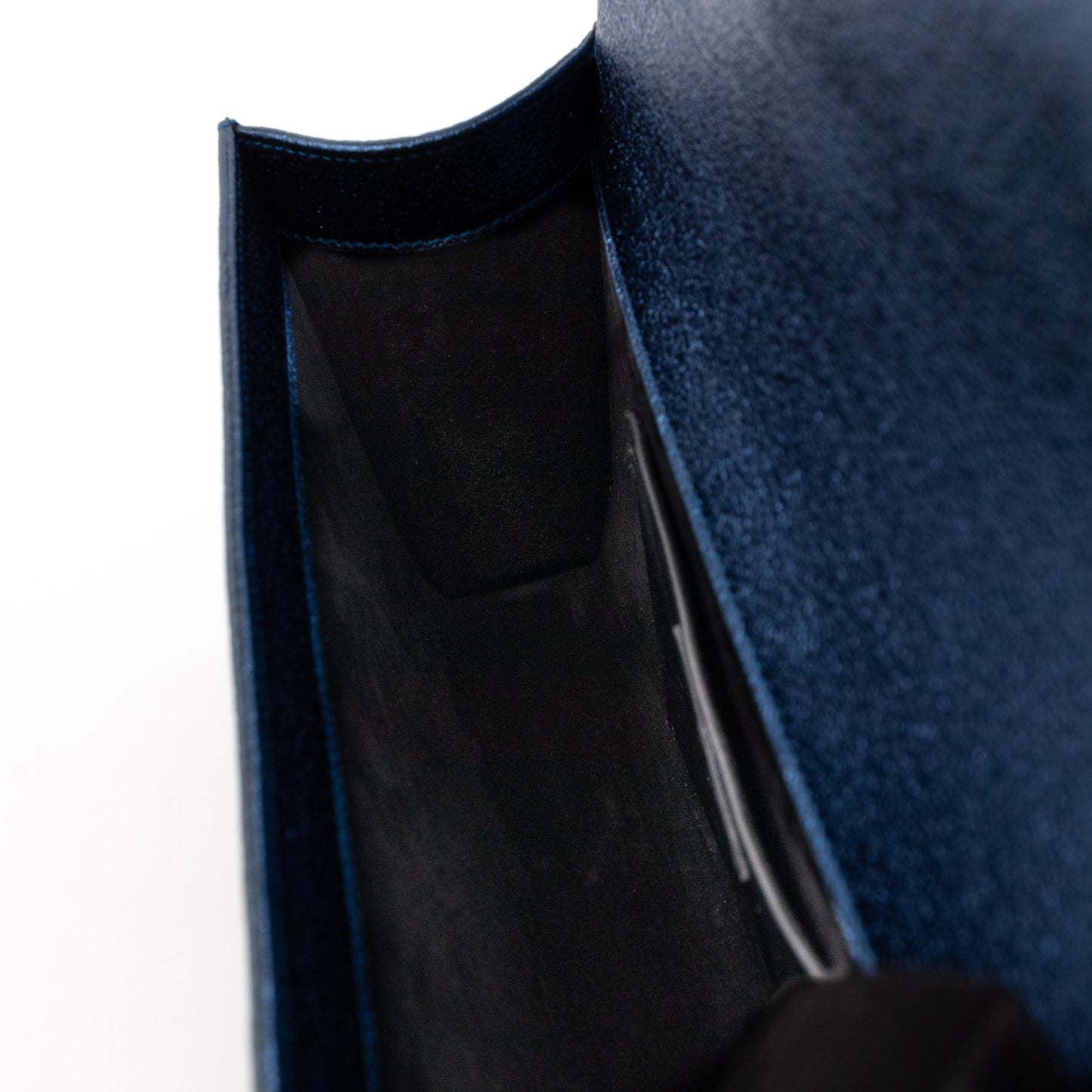 Kate Clutch Blue Metallic Glitter Leather