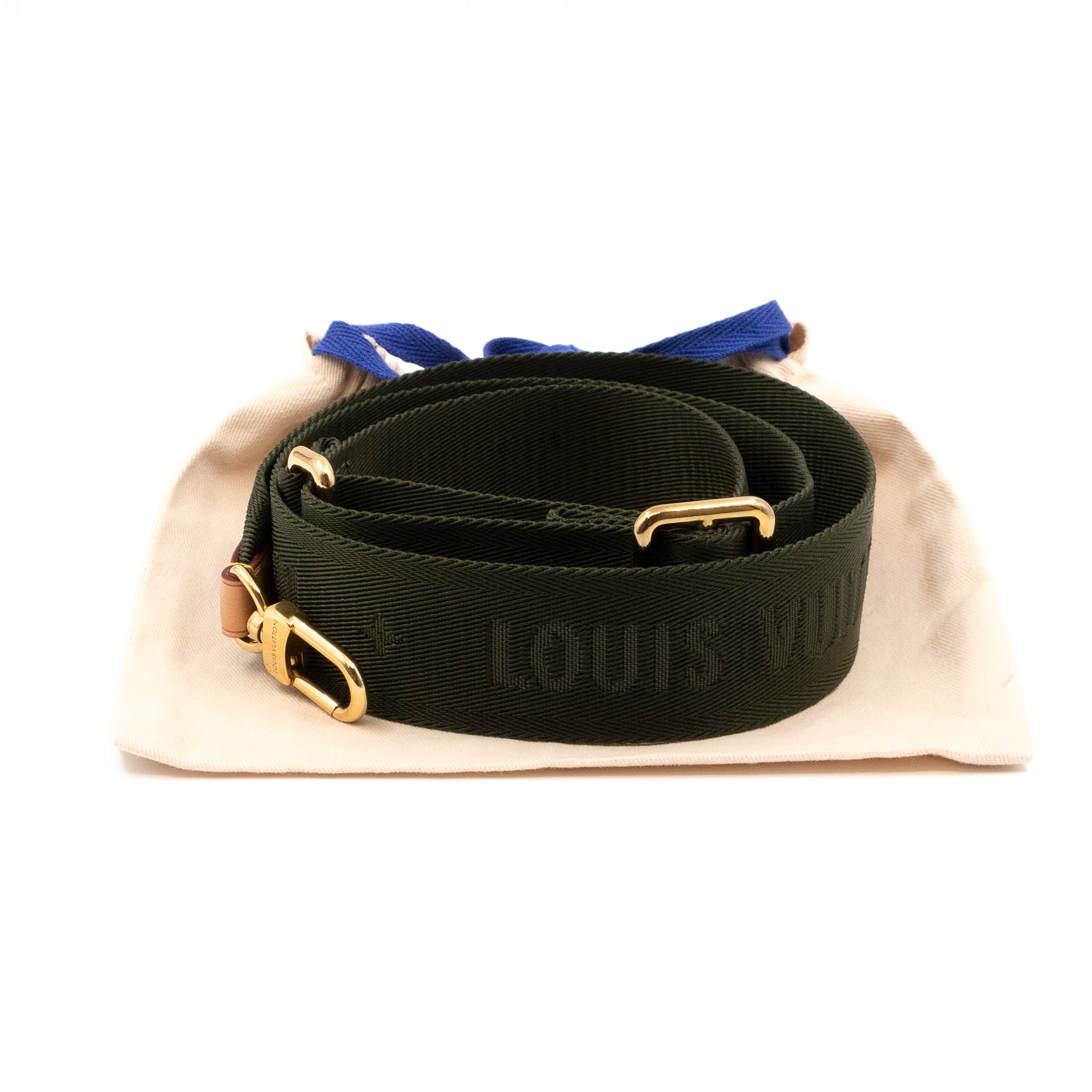 Bandoulière Shoulder Strap Green Khaki Jacquard