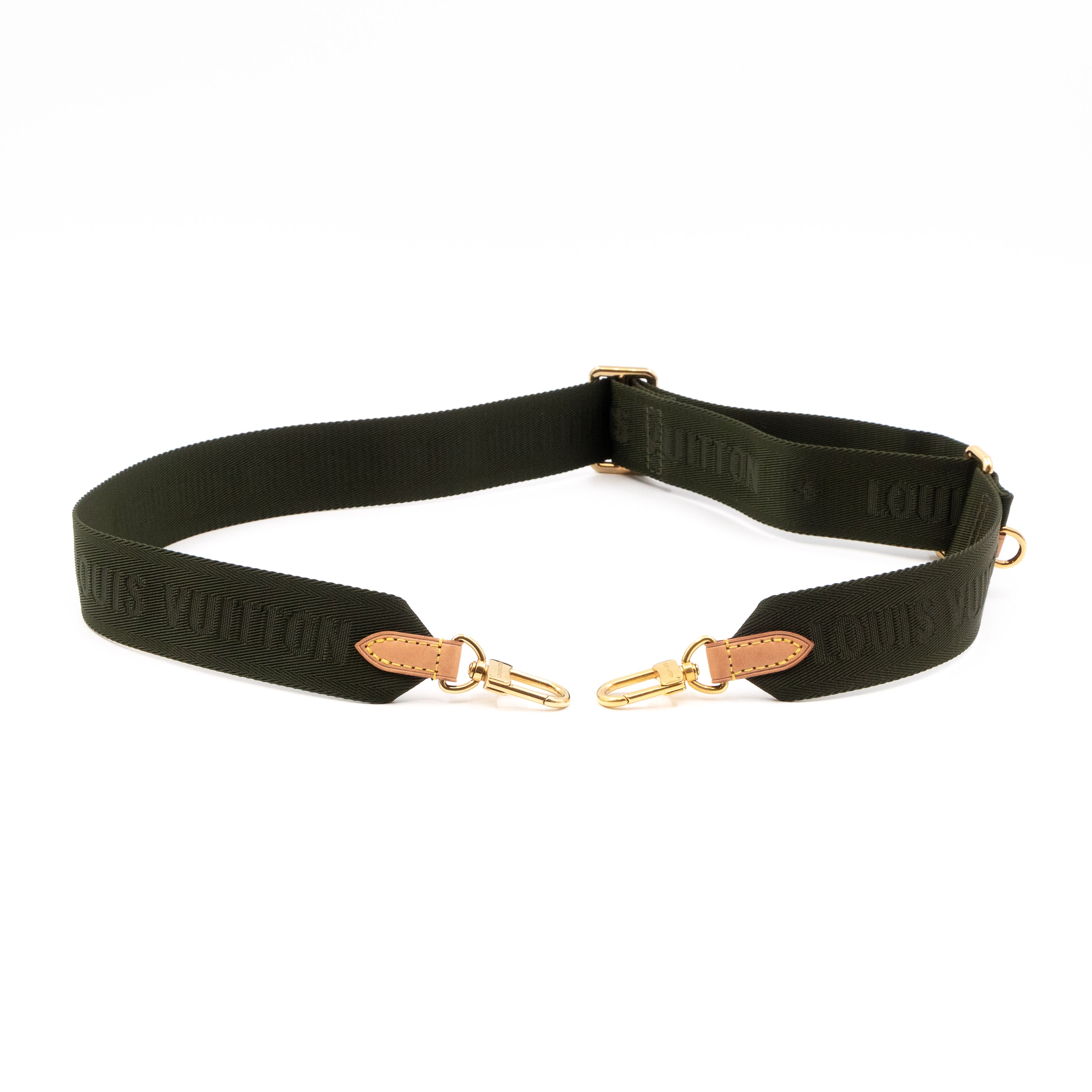 Bandoulière Shoulder Strap Green Khaki Jacquard