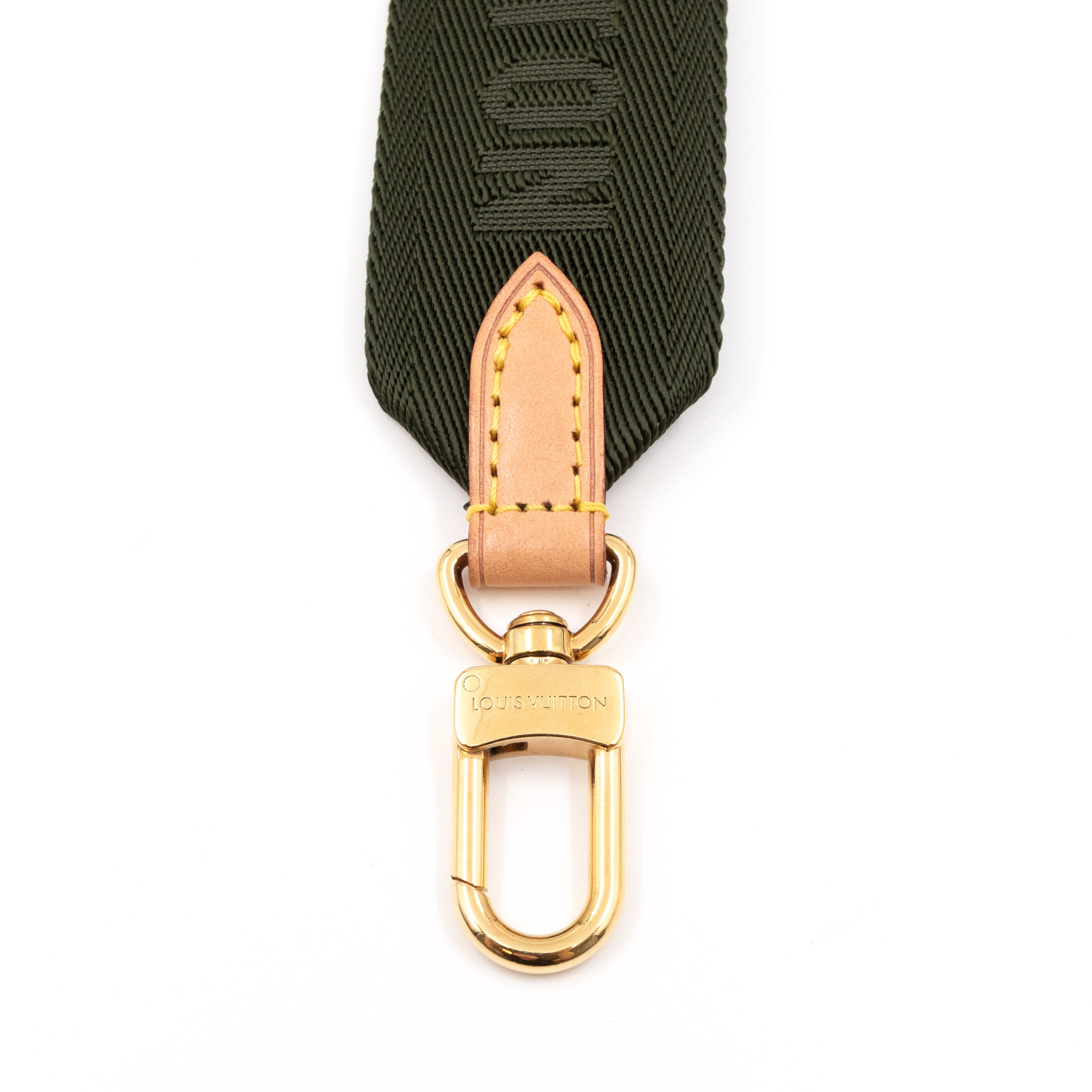 Bandoulière Shoulder Strap Green Khaki Jacquard