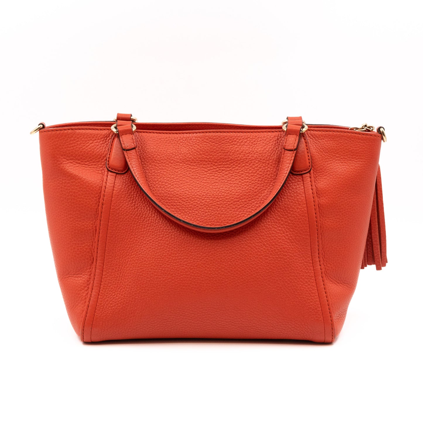 Soho Two Way Shoulder Bag Orange Leather