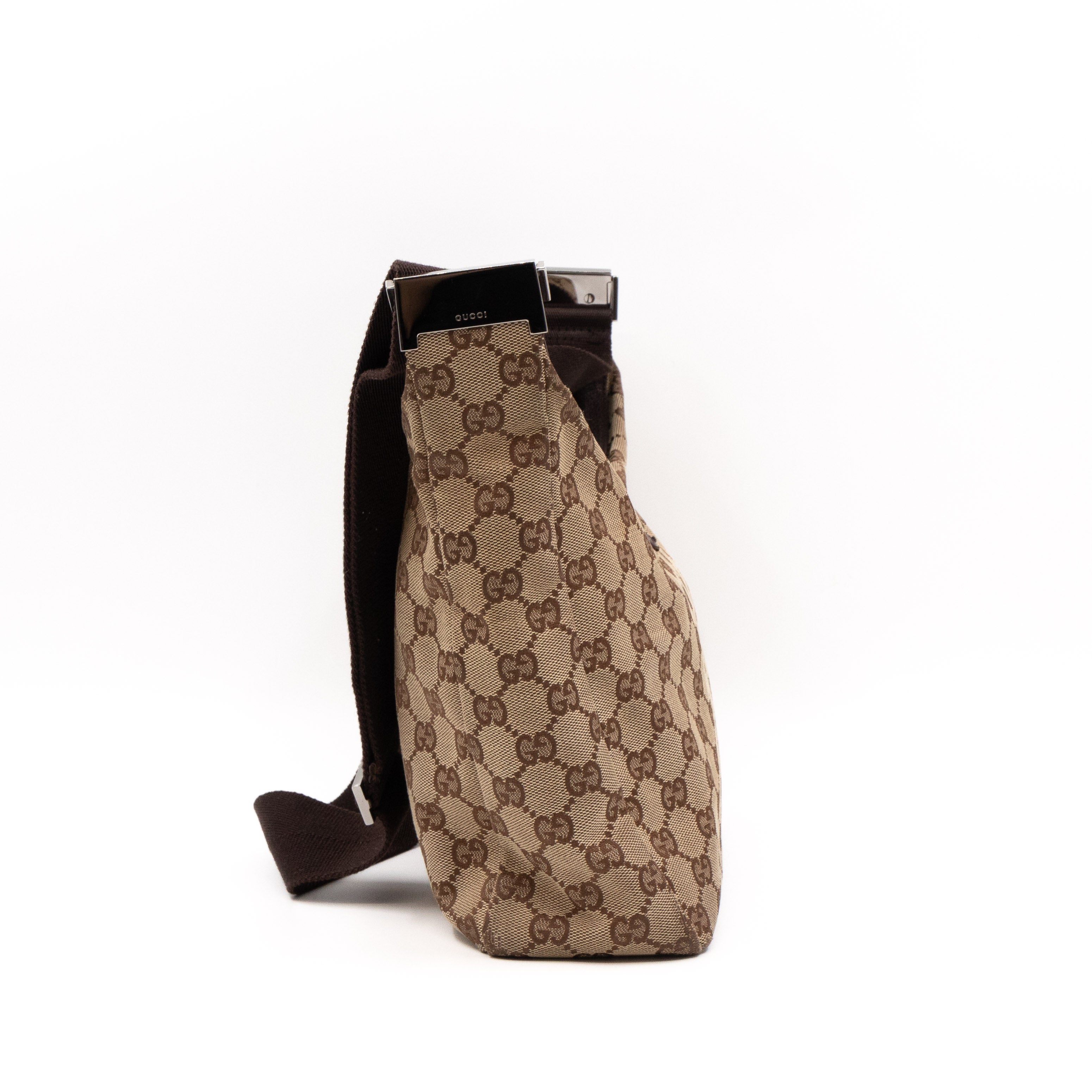 Saddle Zip Messenger Bag Medium GG Canvas