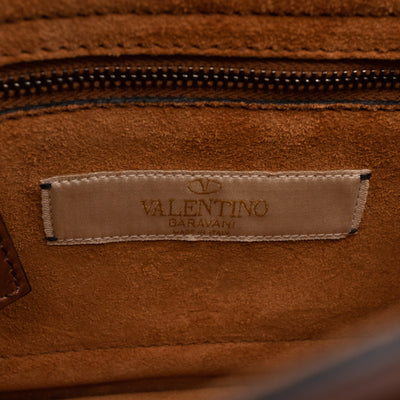 Rockstud Flap Bag Guitar Strap Brown Leather