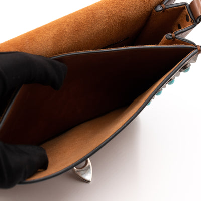 Rockstud Flap Bag Guitar Strap Brown Leather