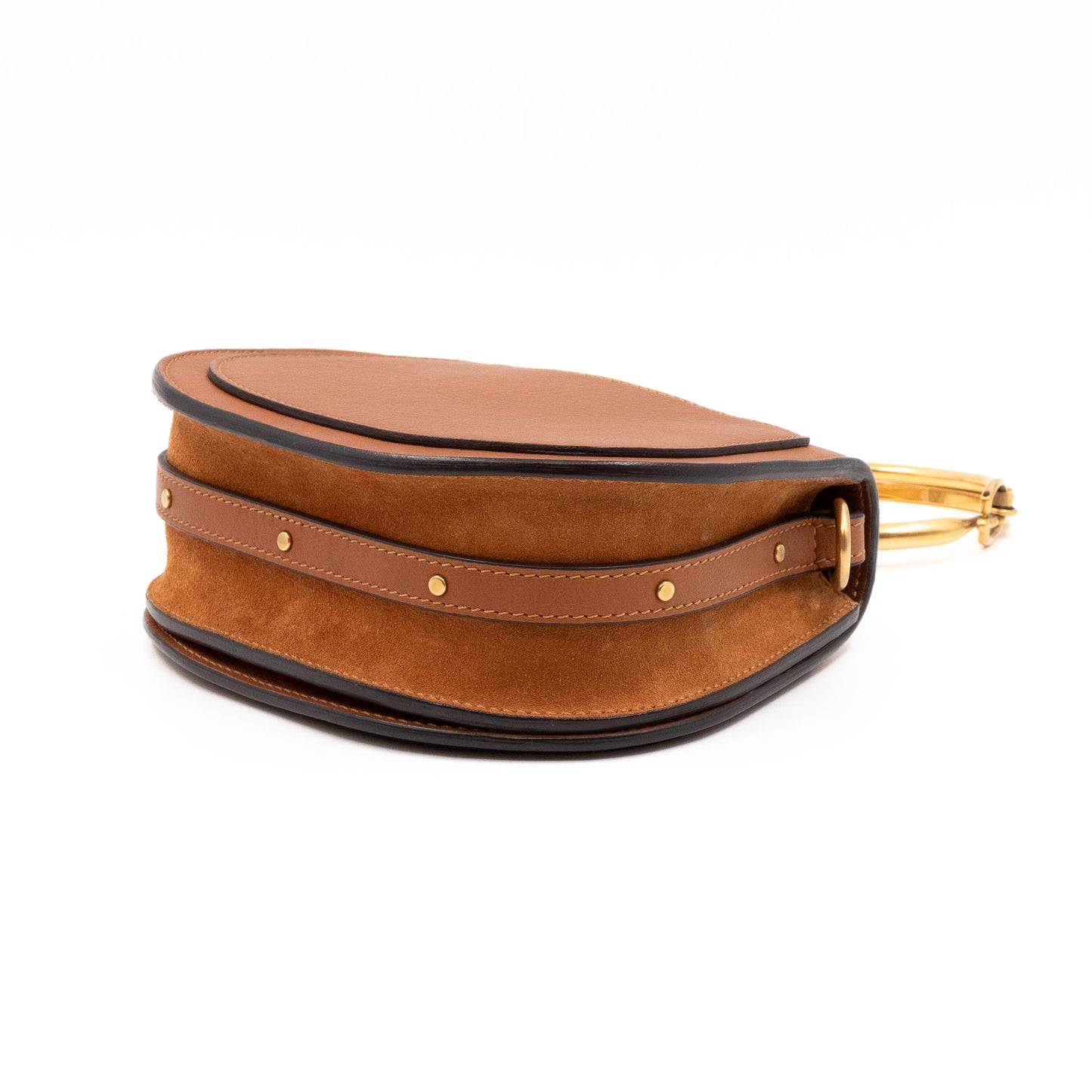 Small Nile Bracelet Bag Brown Leather