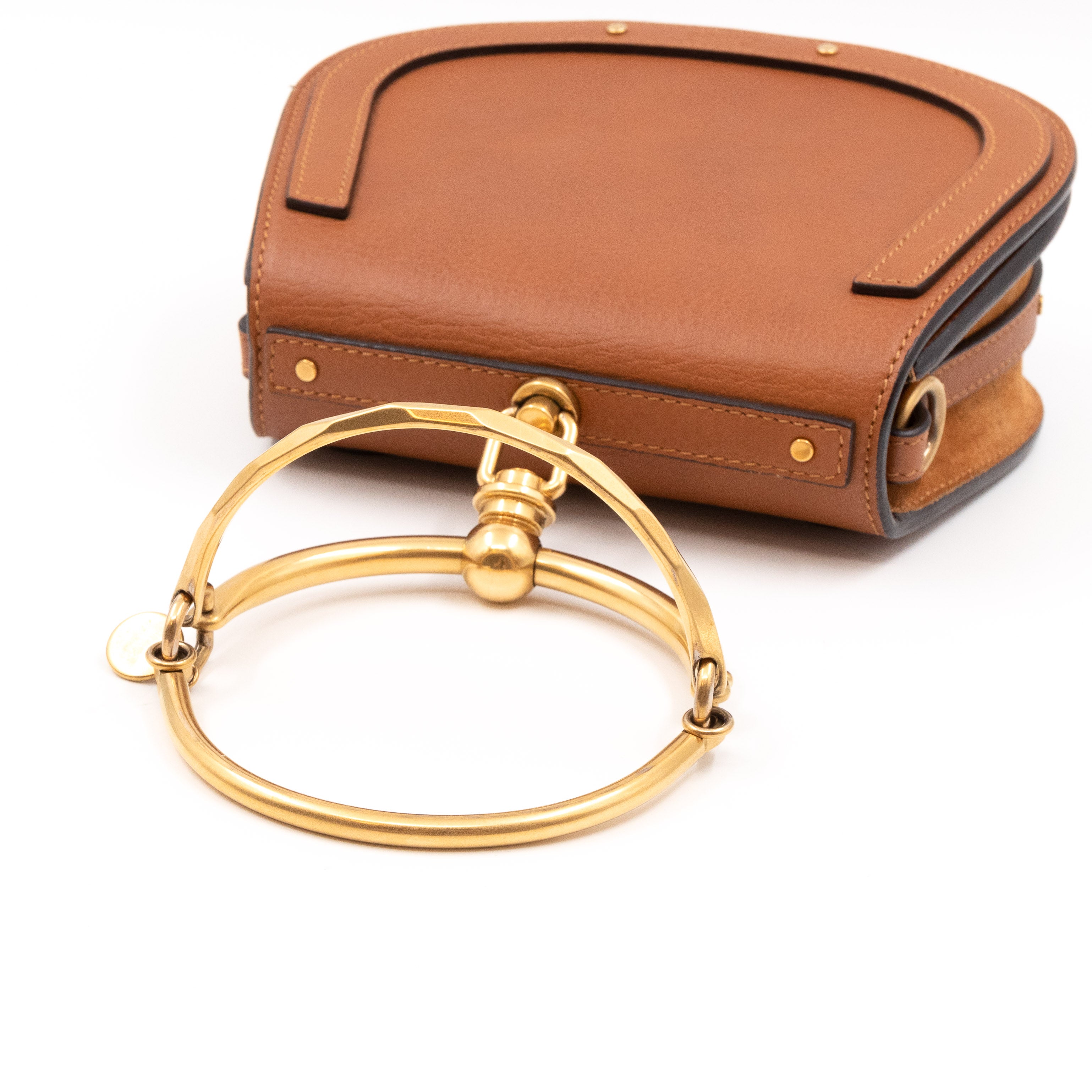 Small Nile Bracelet Bag Brown Leather