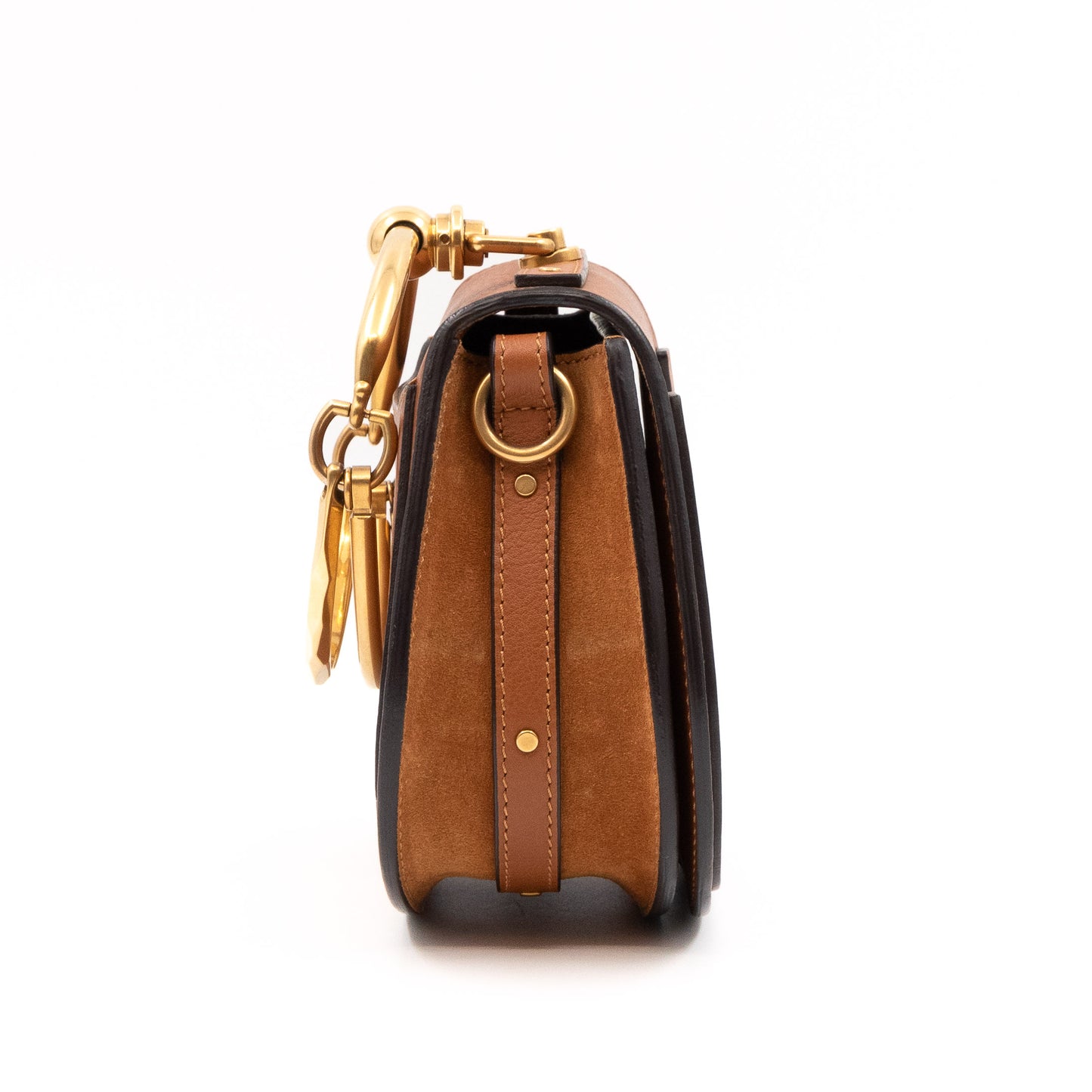 Small Nile Bracelet Bag Brown Leather