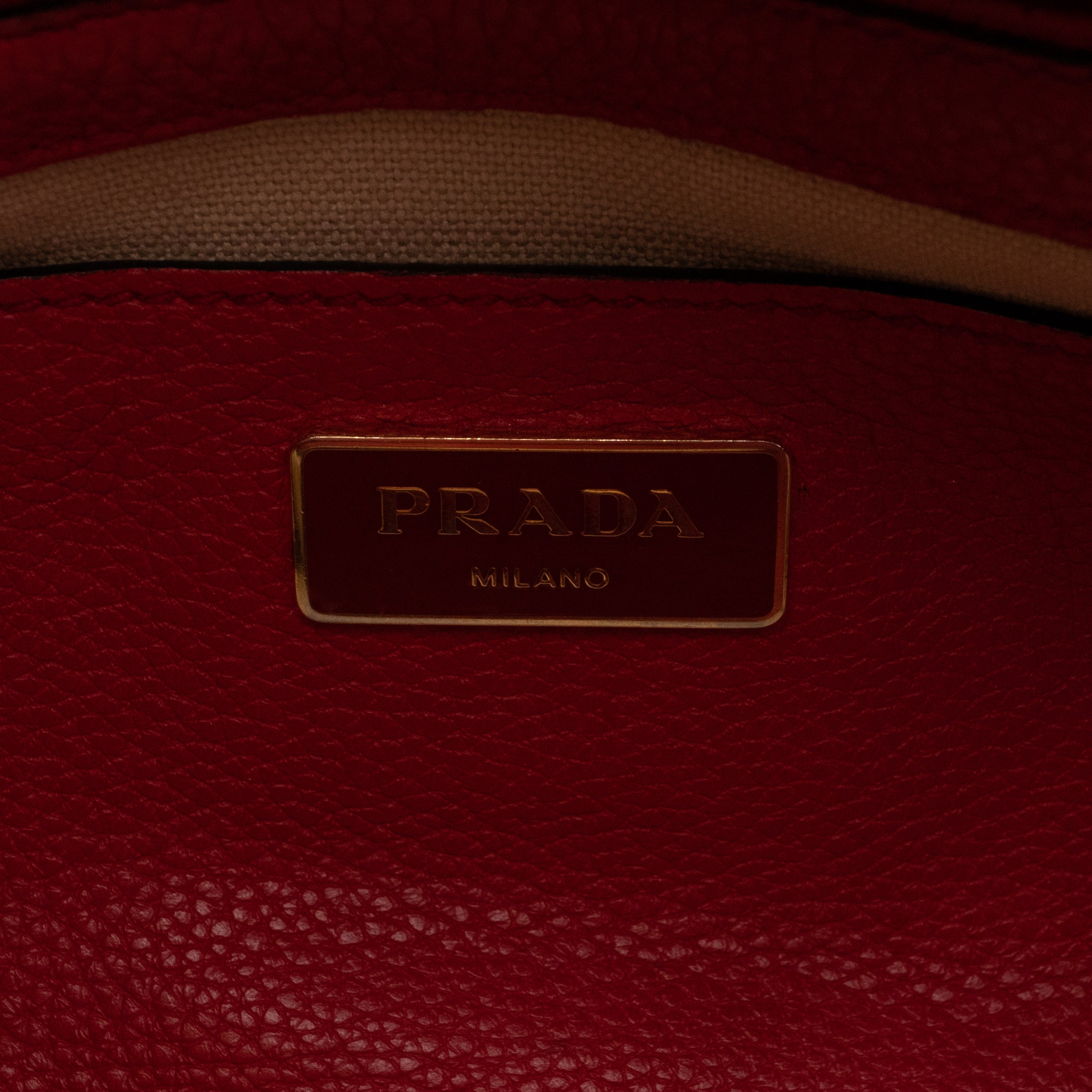 Two Way Tote Bag Fire Red Leather