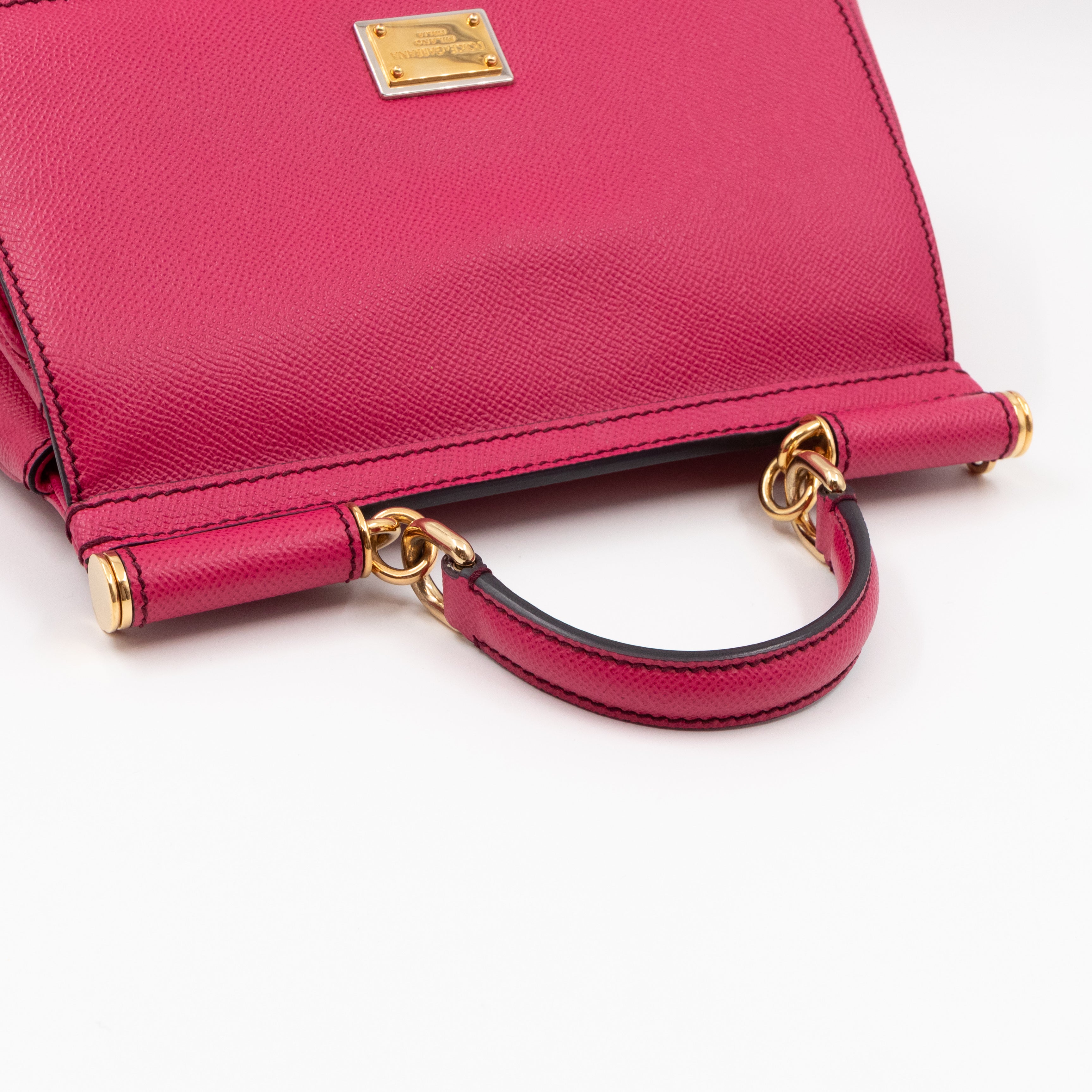 Sicily Medium Dauphine Leather Pink