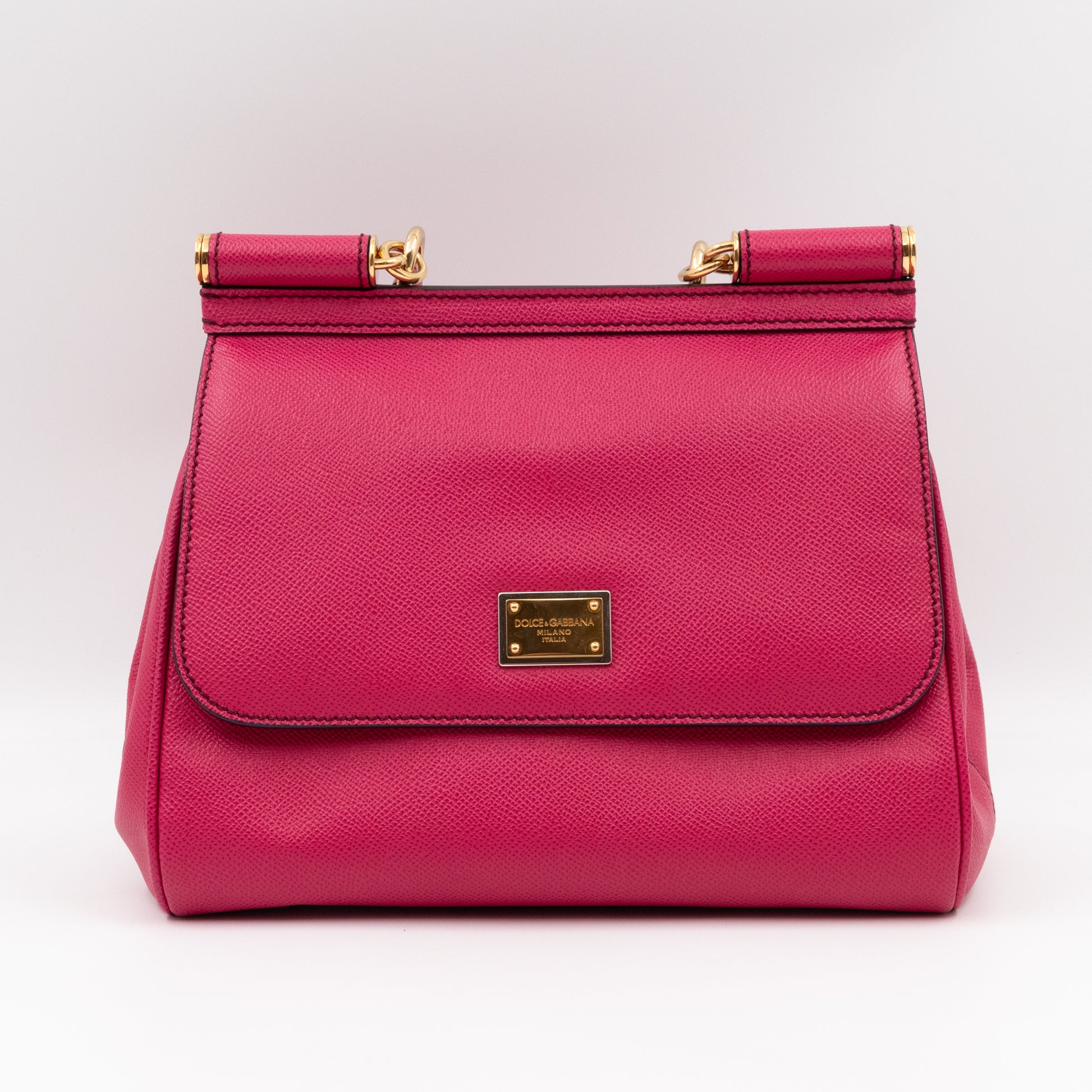 Dolce & Gabbana Medium Sicily Handbag In Dauphine Leather in