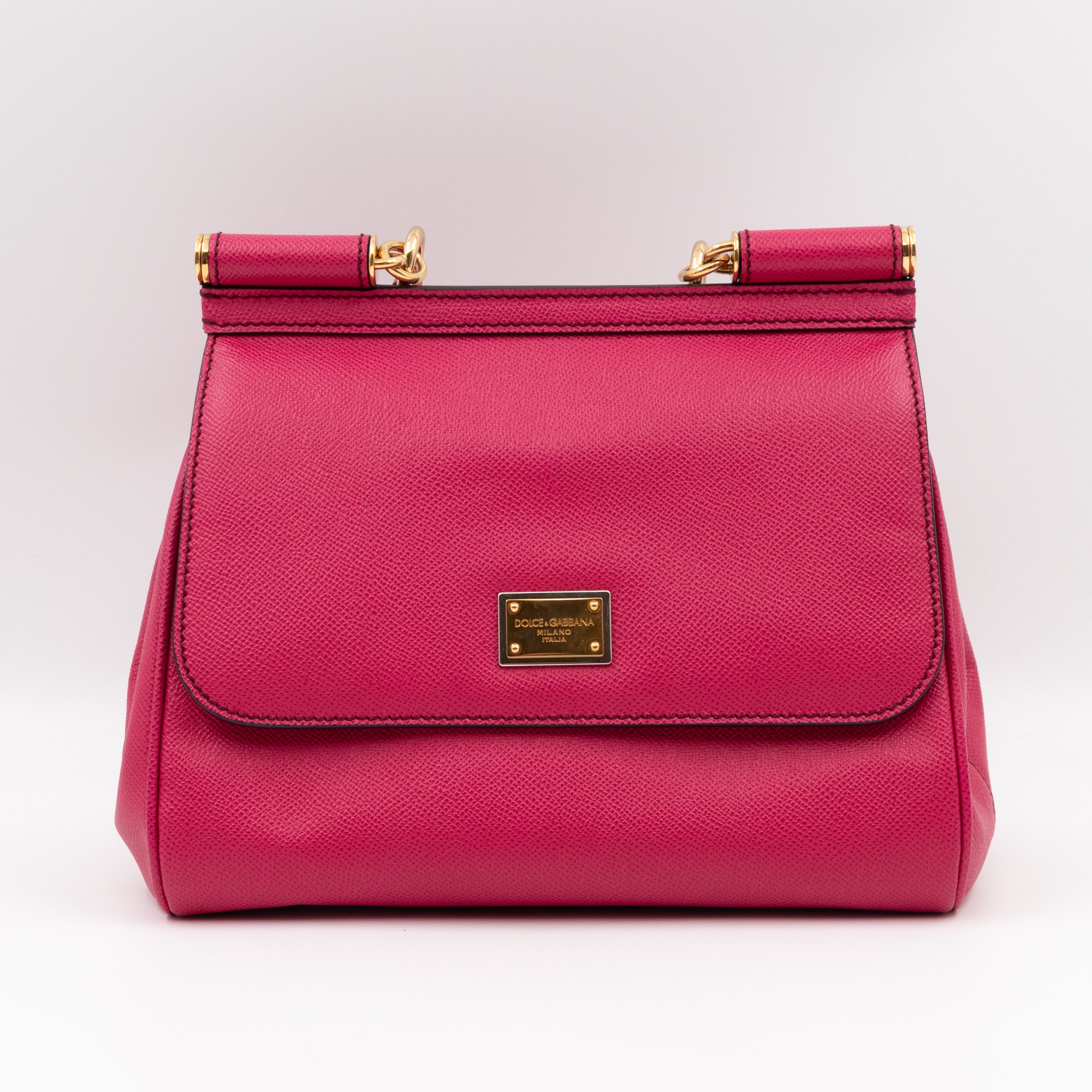 Sicily Medium Dauphine Leather Pink