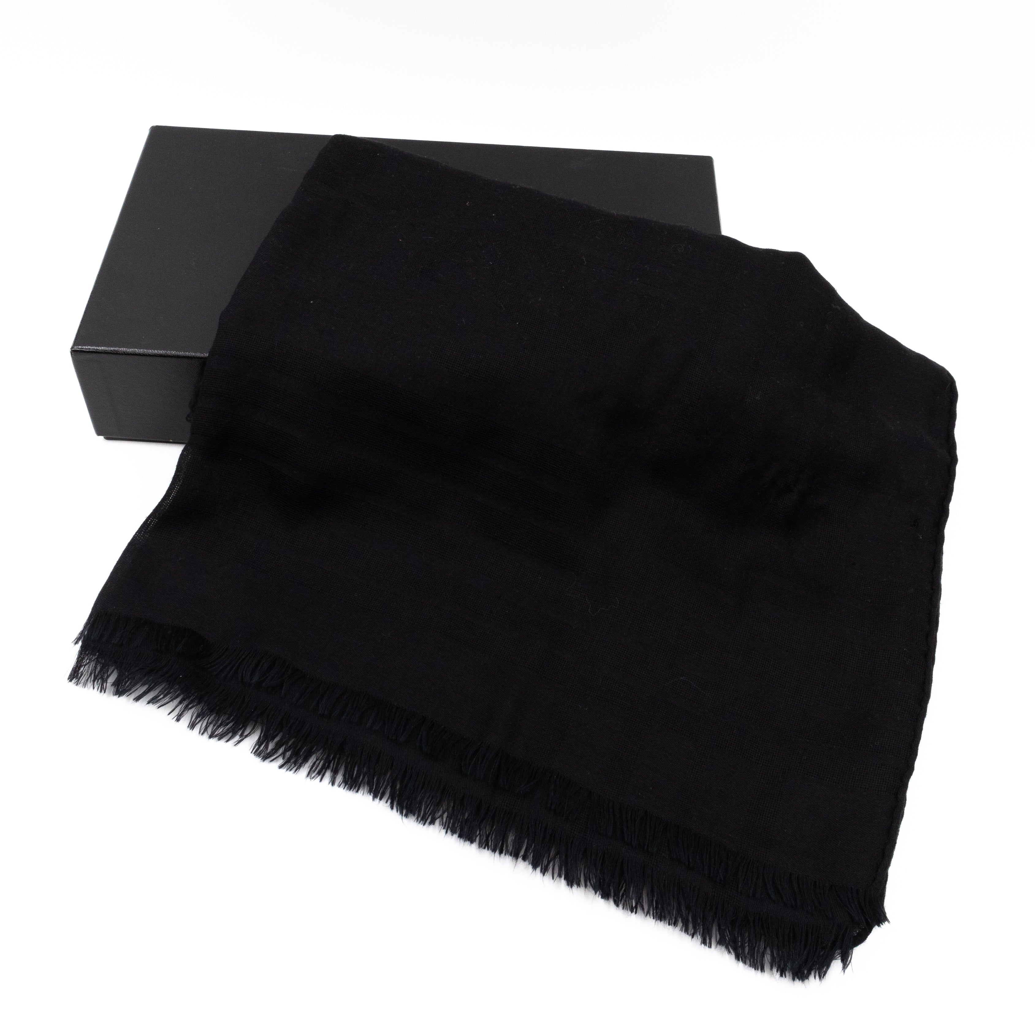 CC Camellia Fringe Cashmere Silk Scarf