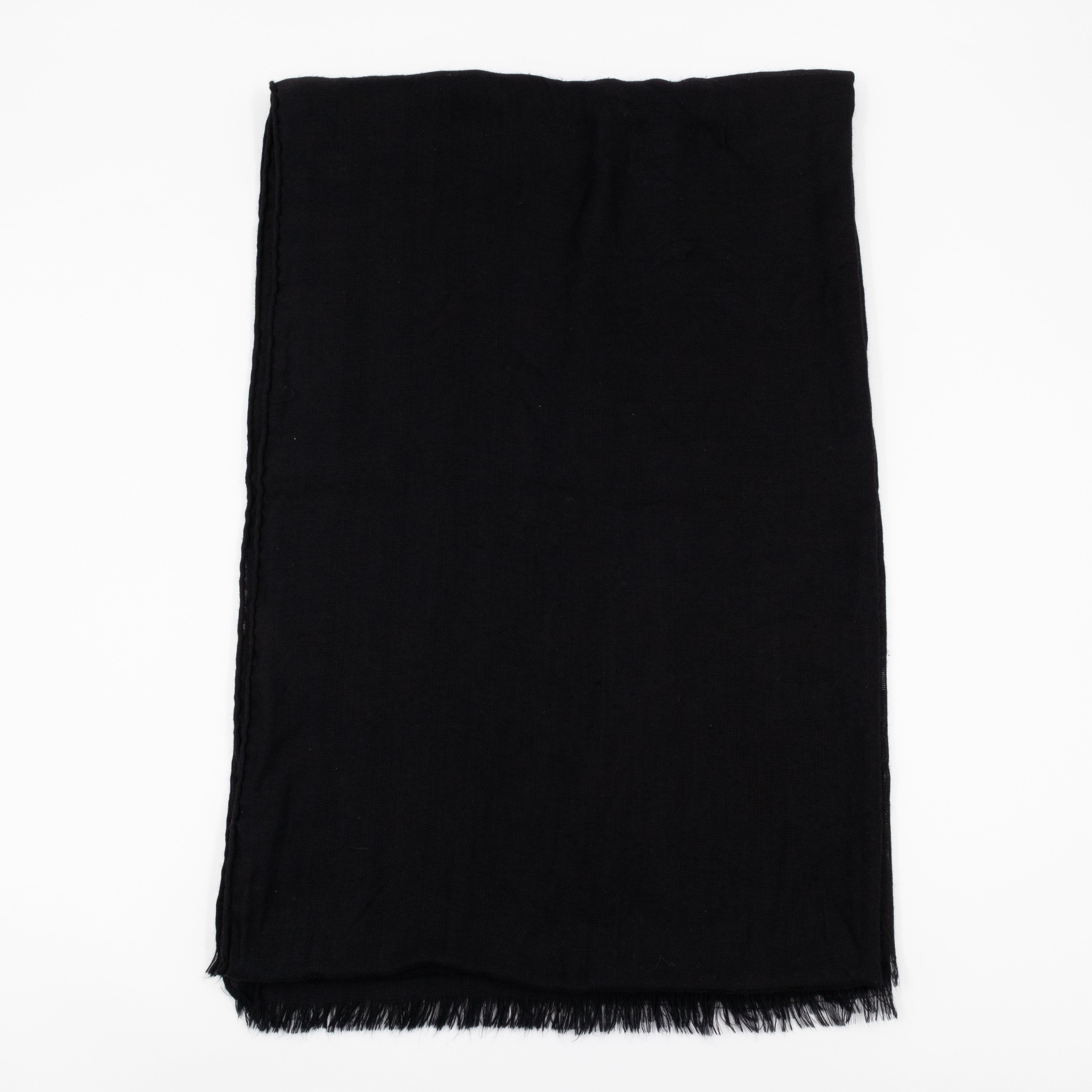 CC Camellia Fringe Cashmere Silk Scarf