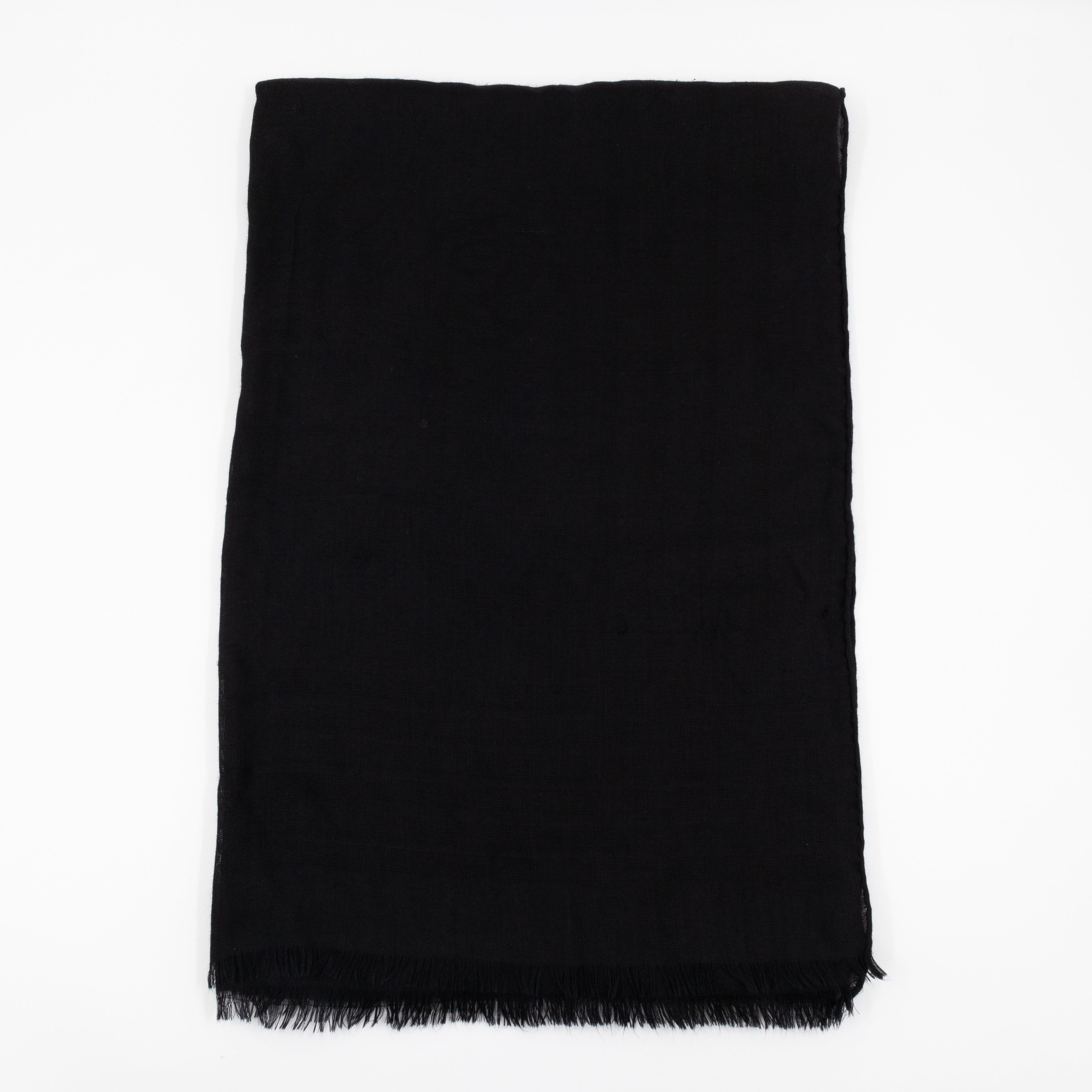 CC Camellia Fringe Cashmere Silk Scarf