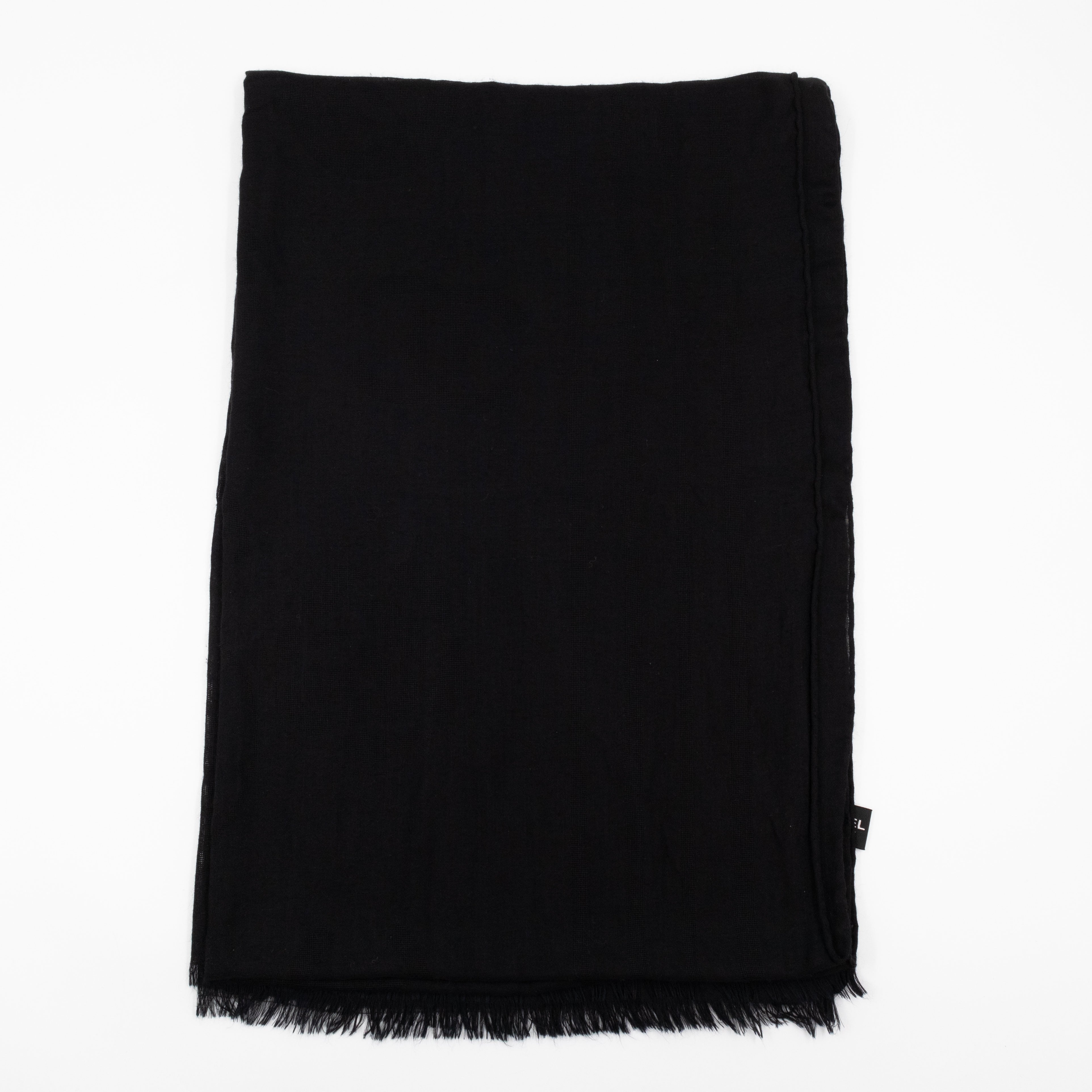 CC Camellia Fringe Cashmere Silk Scarf