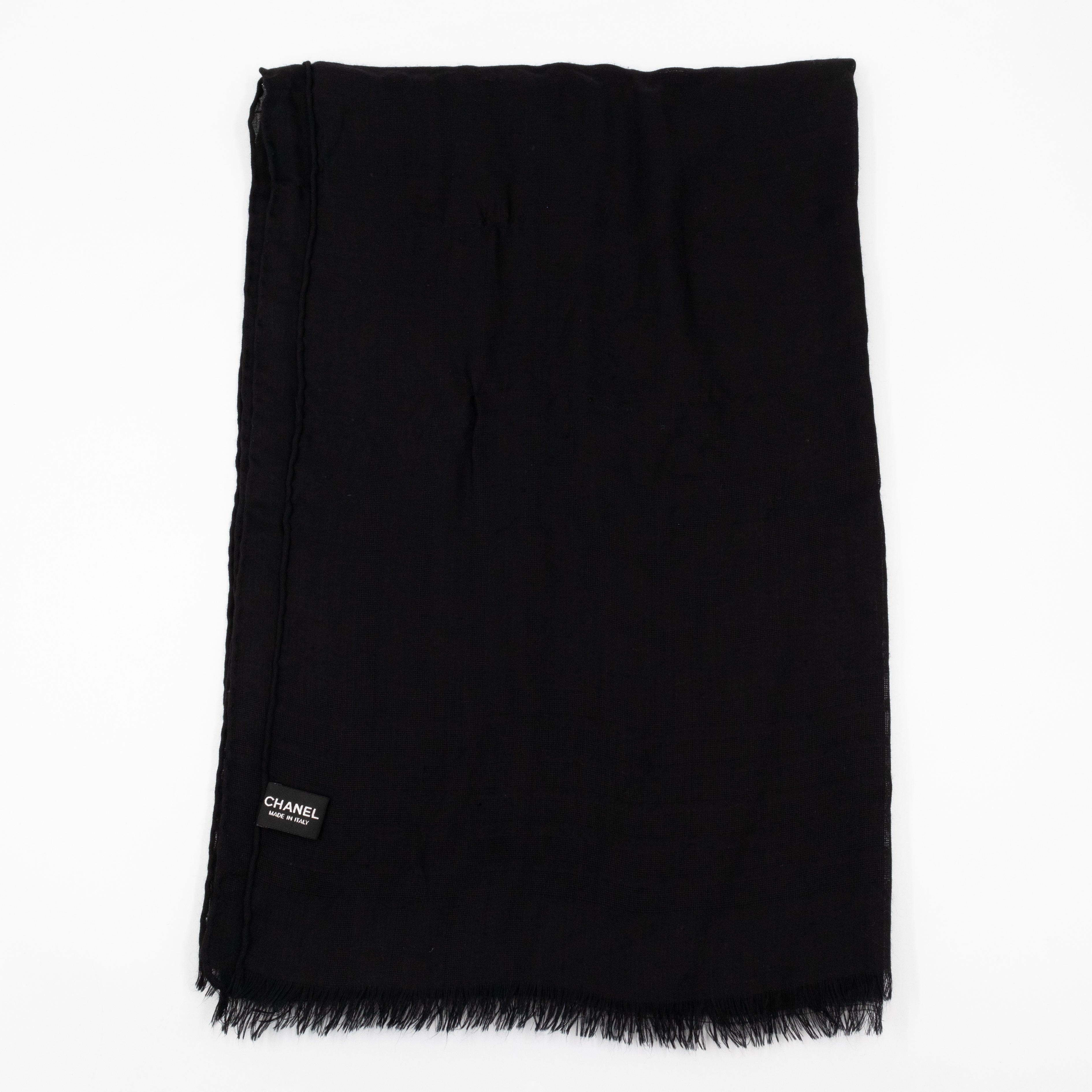 CC Camellia Fringe Cashmere Silk Scarf