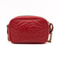 GG Marmont Matelassé Mini Red Leather