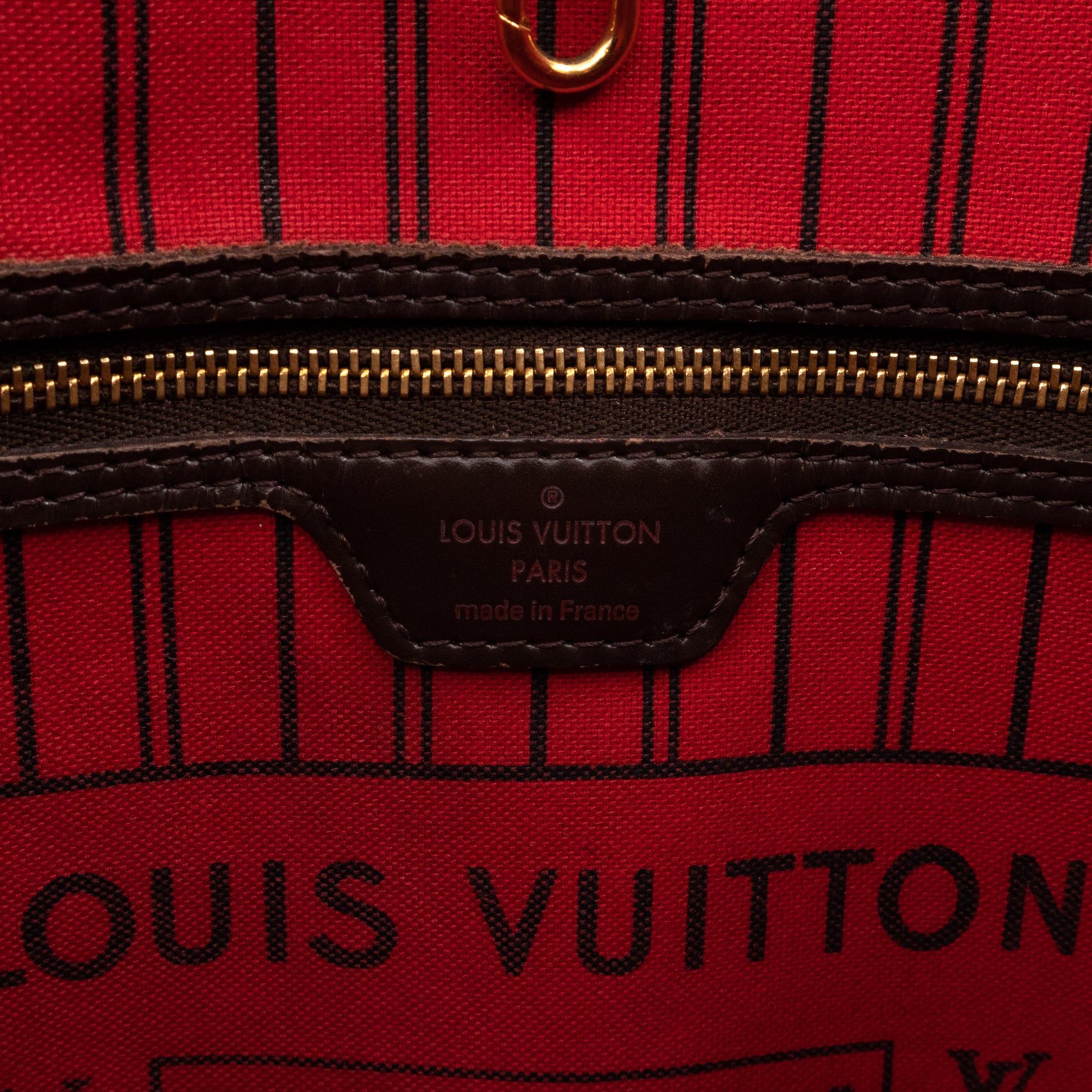 Louis Vuitton Damier Ebene Neverfull Pochette MM or GM Zip Pouch