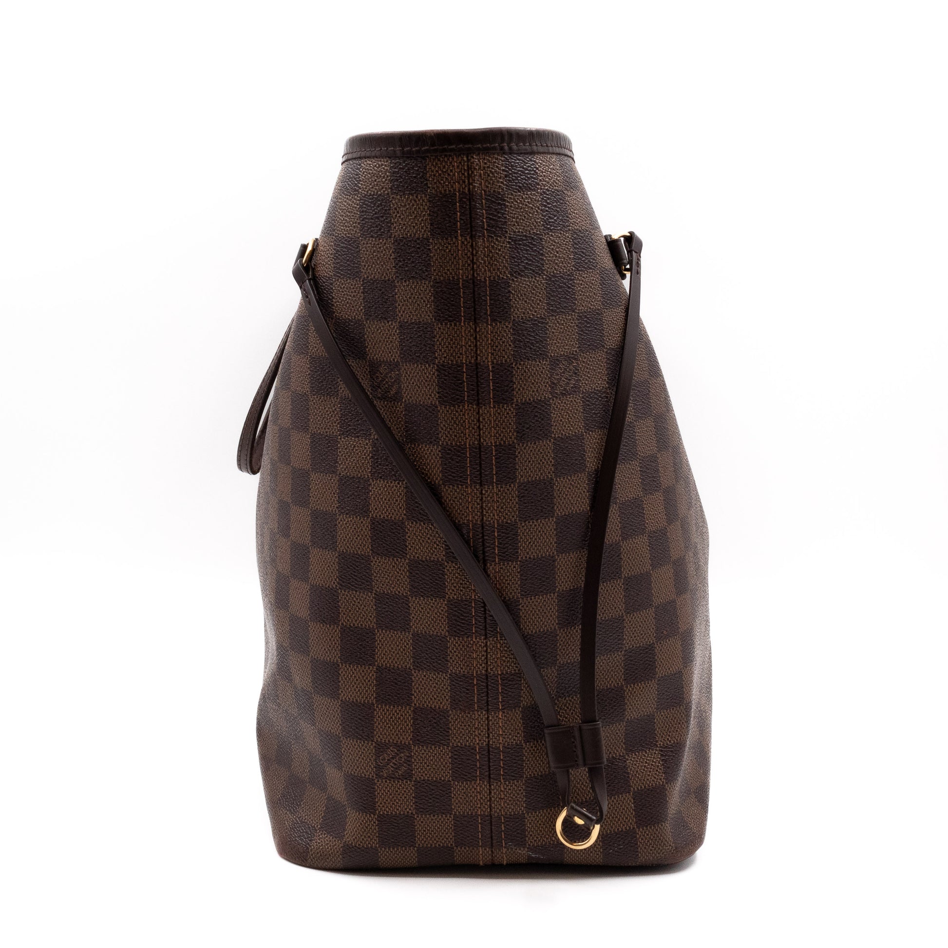 Louis Vuitton, Bags, Nwt Lv Neverfull Mm Damier Azur Brown Red Inside