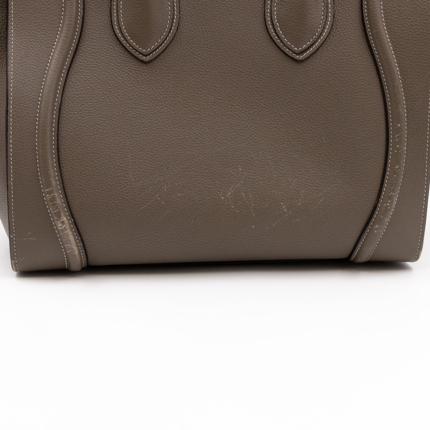 Mini Luggage Souris Taupe Leather