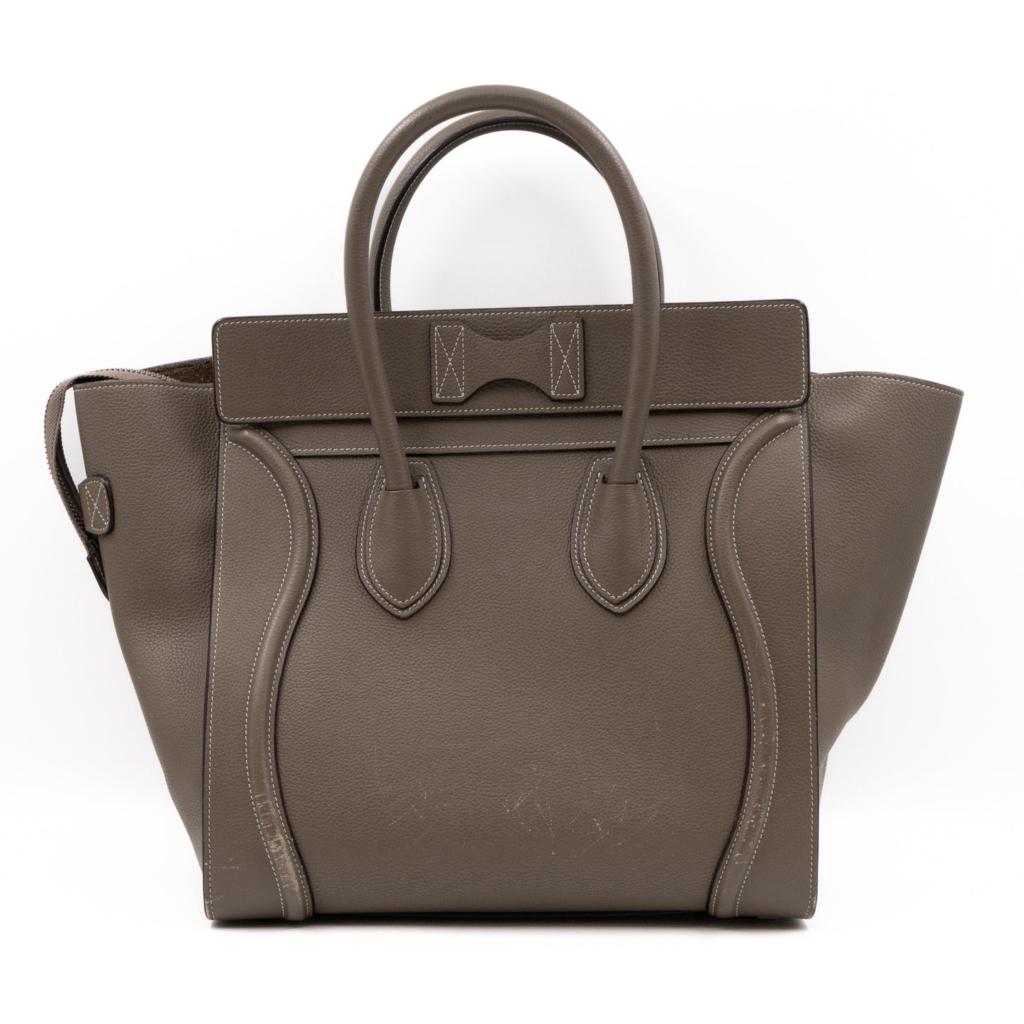 Mini Luggage Souris Taupe Leather