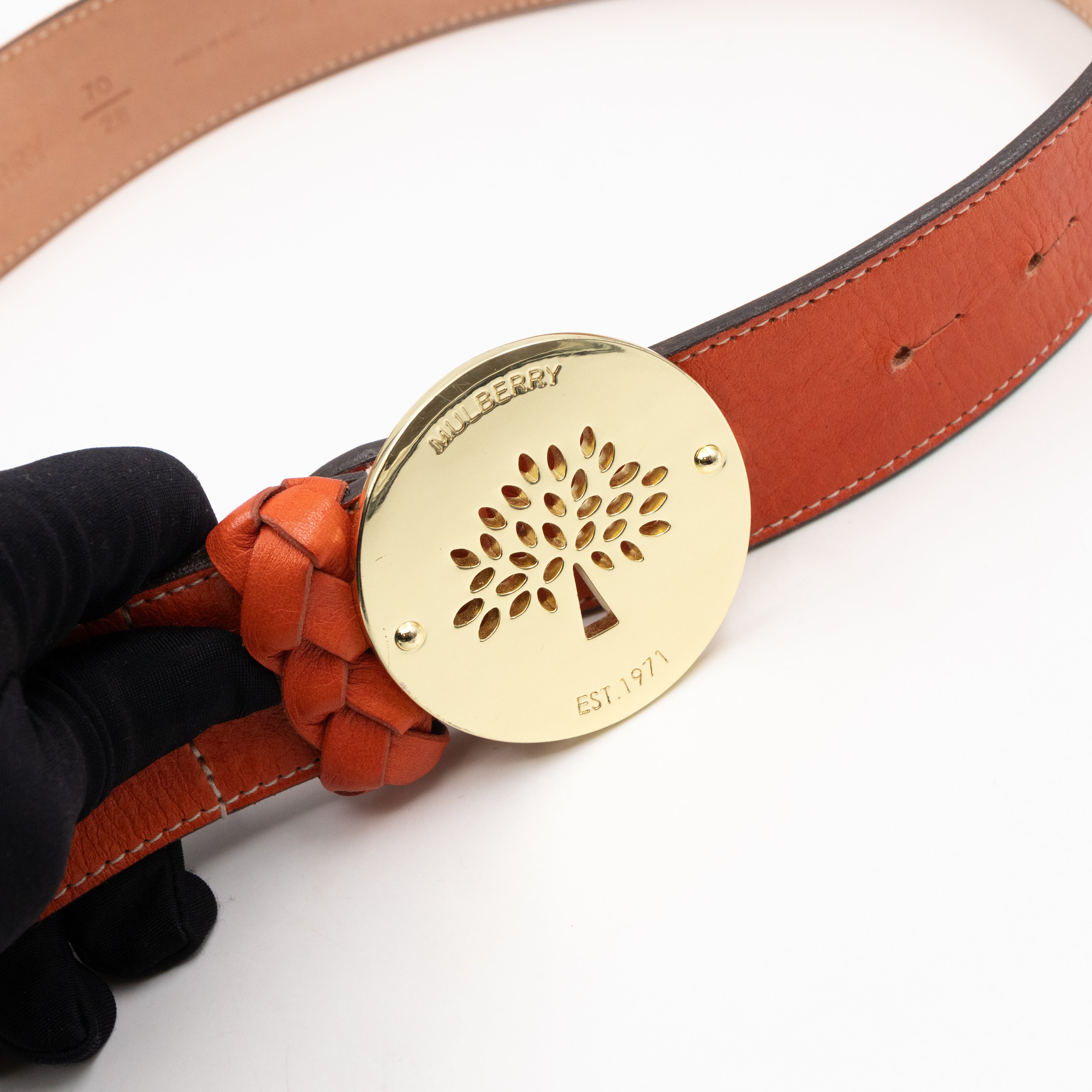 Daria Burnt Orange Leather Belt 70/28