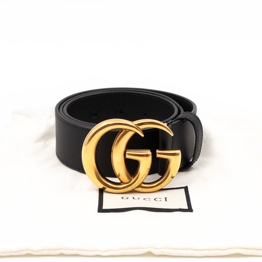 Gucci Men, GG Marmont Leather Belt, Black, 90cm, Belts