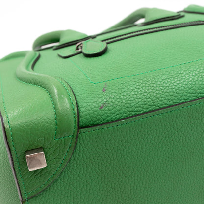 Micro Luggage Green Leather