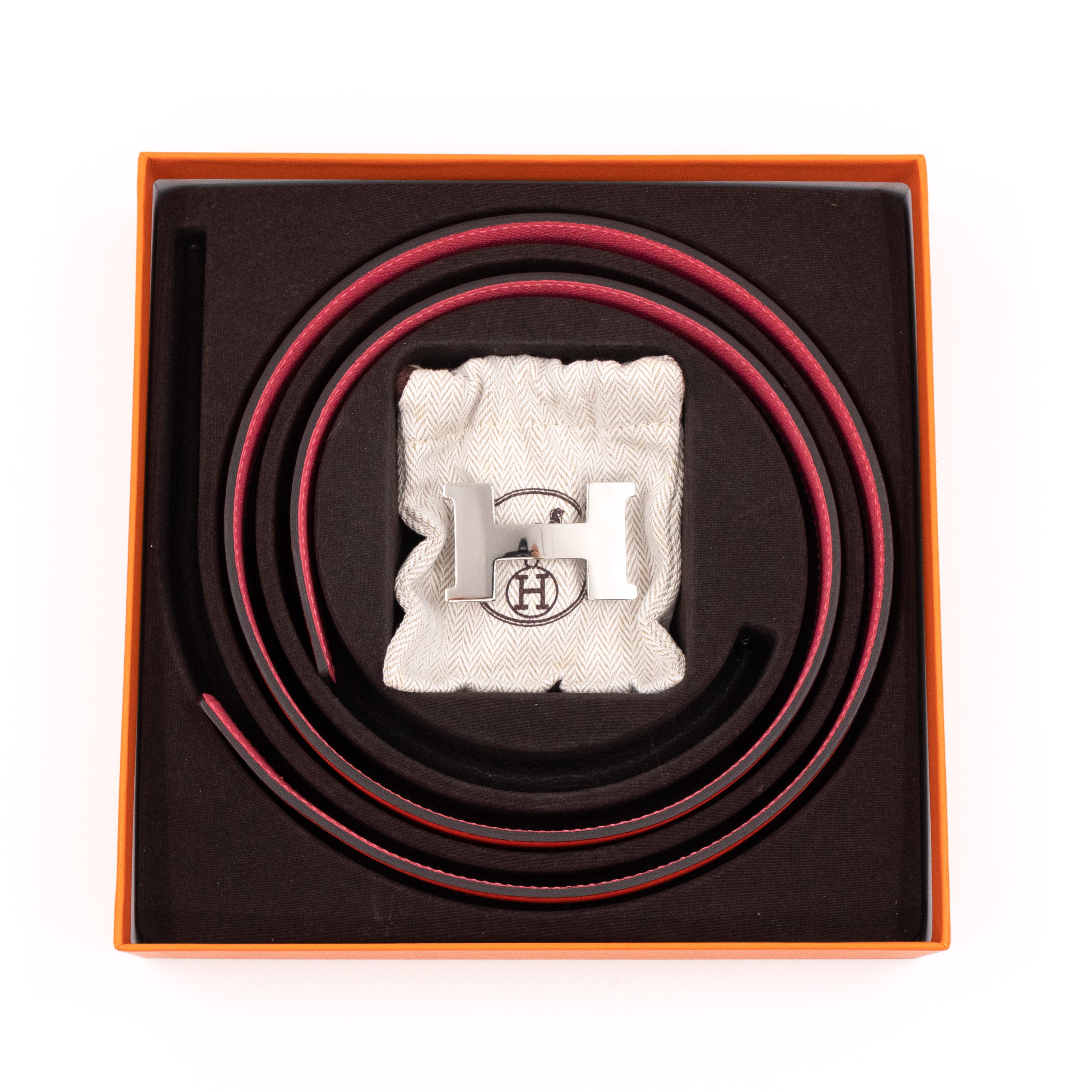 Mini Constance Buckle & Reversible Leather Belt 80 cm