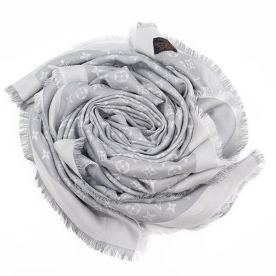 Monogram Shine Shawl Glacier