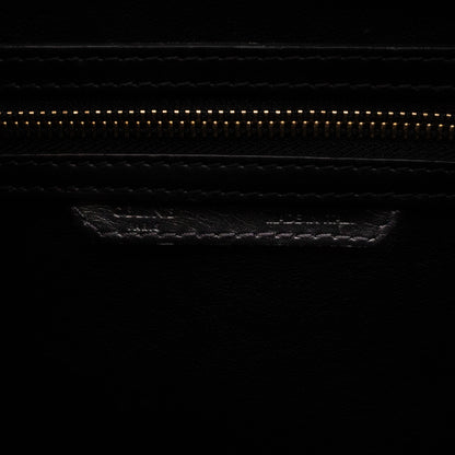 Mini Luggage Black & White Leather