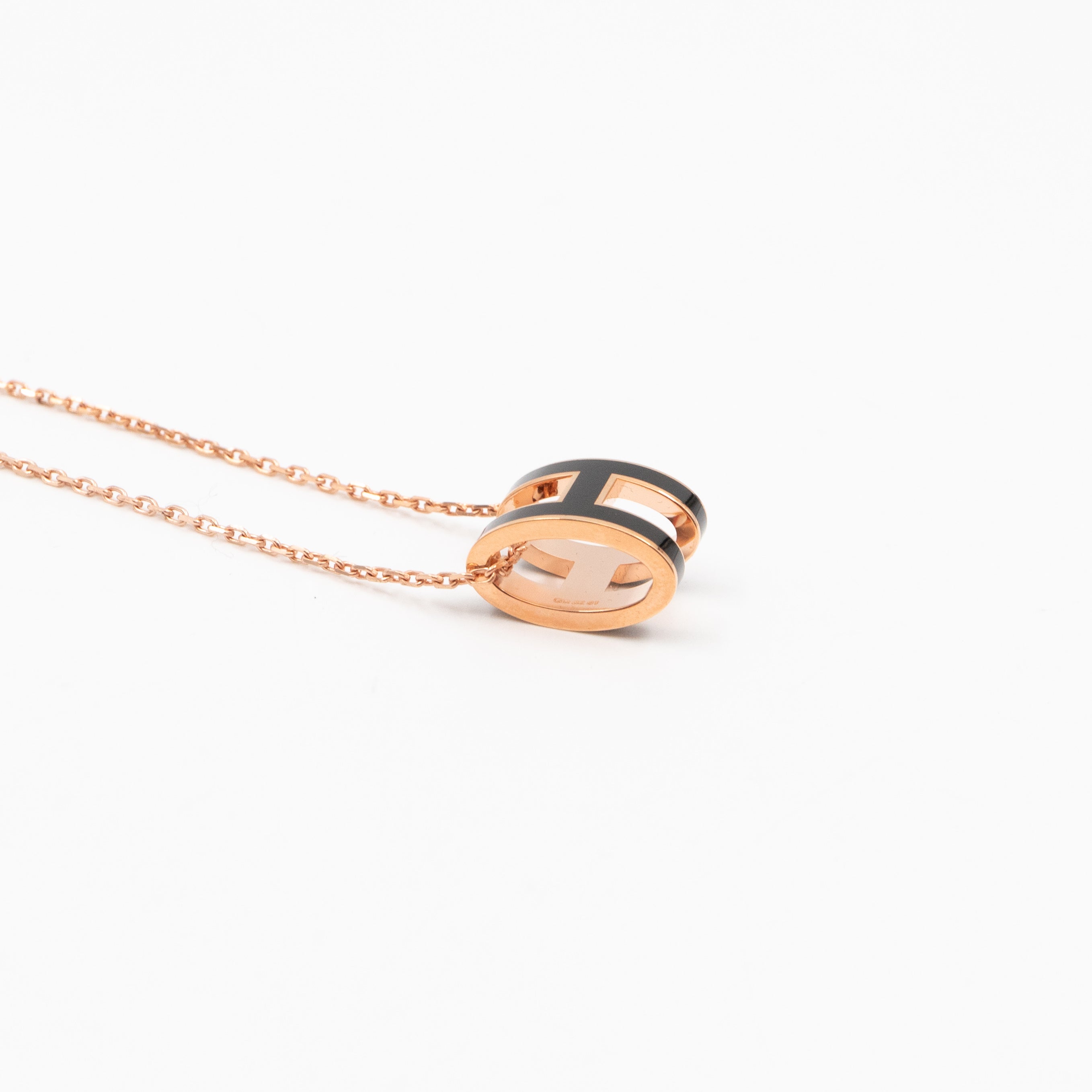 Pop H Necklace Black Rose Gold