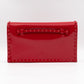 Rockstud Flap Clutch Red Patent Leather