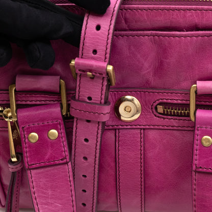 Mabel Mini Fuchsia Antique Leather