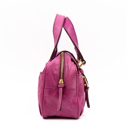 Mabel Mini Fuchsia Antique Leather