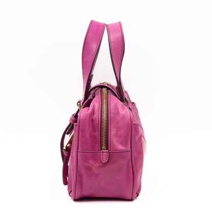 Mabel Mini Fuchsia Antique Leather