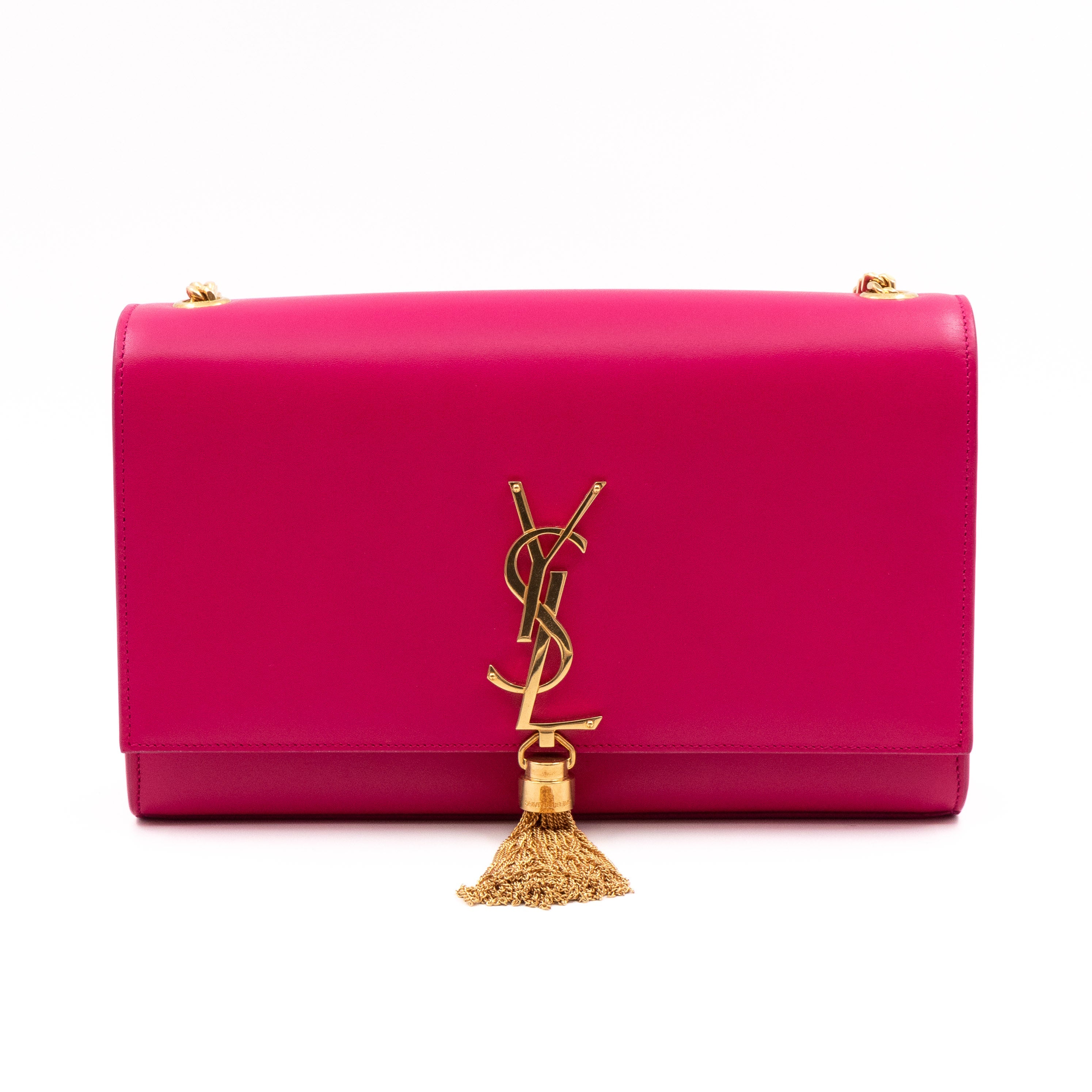 Kate Medium Tassel Pink Leather