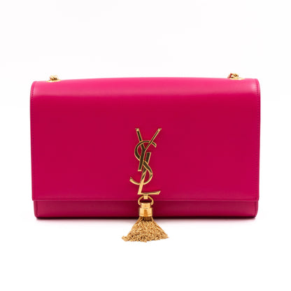 Kate Medium Tassel Pink Leather