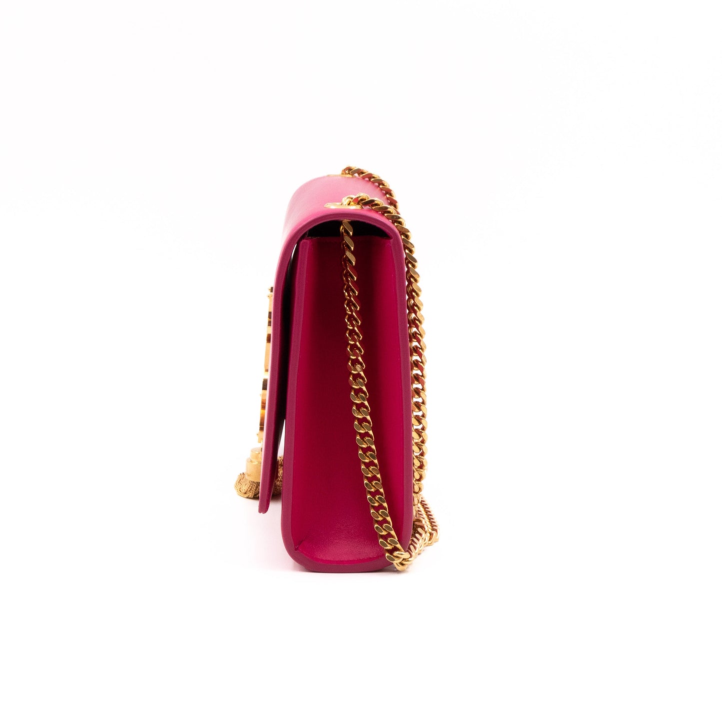 Kate Medium Tassel Pink Leather