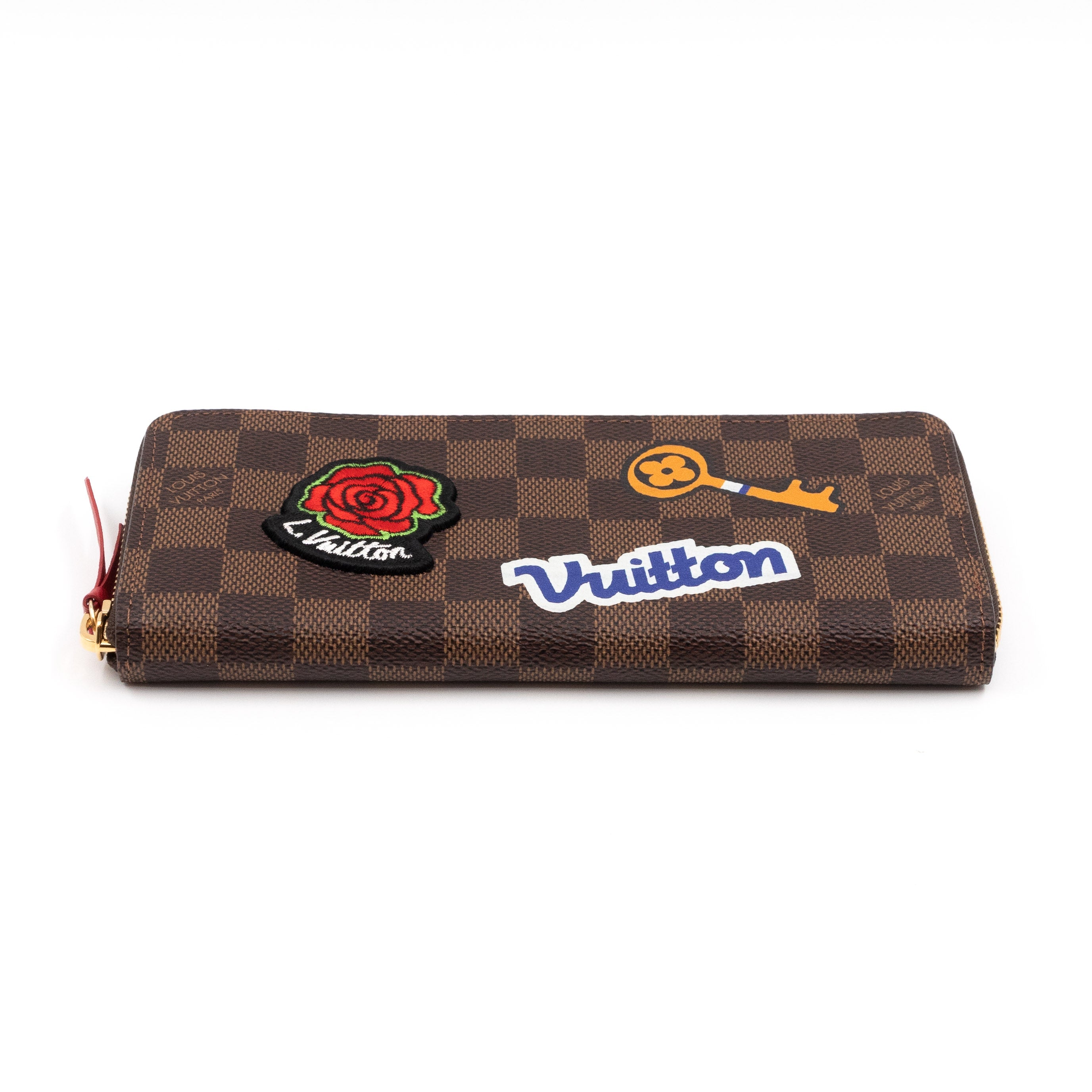 Clemence Wallet Damier Ebene Patches