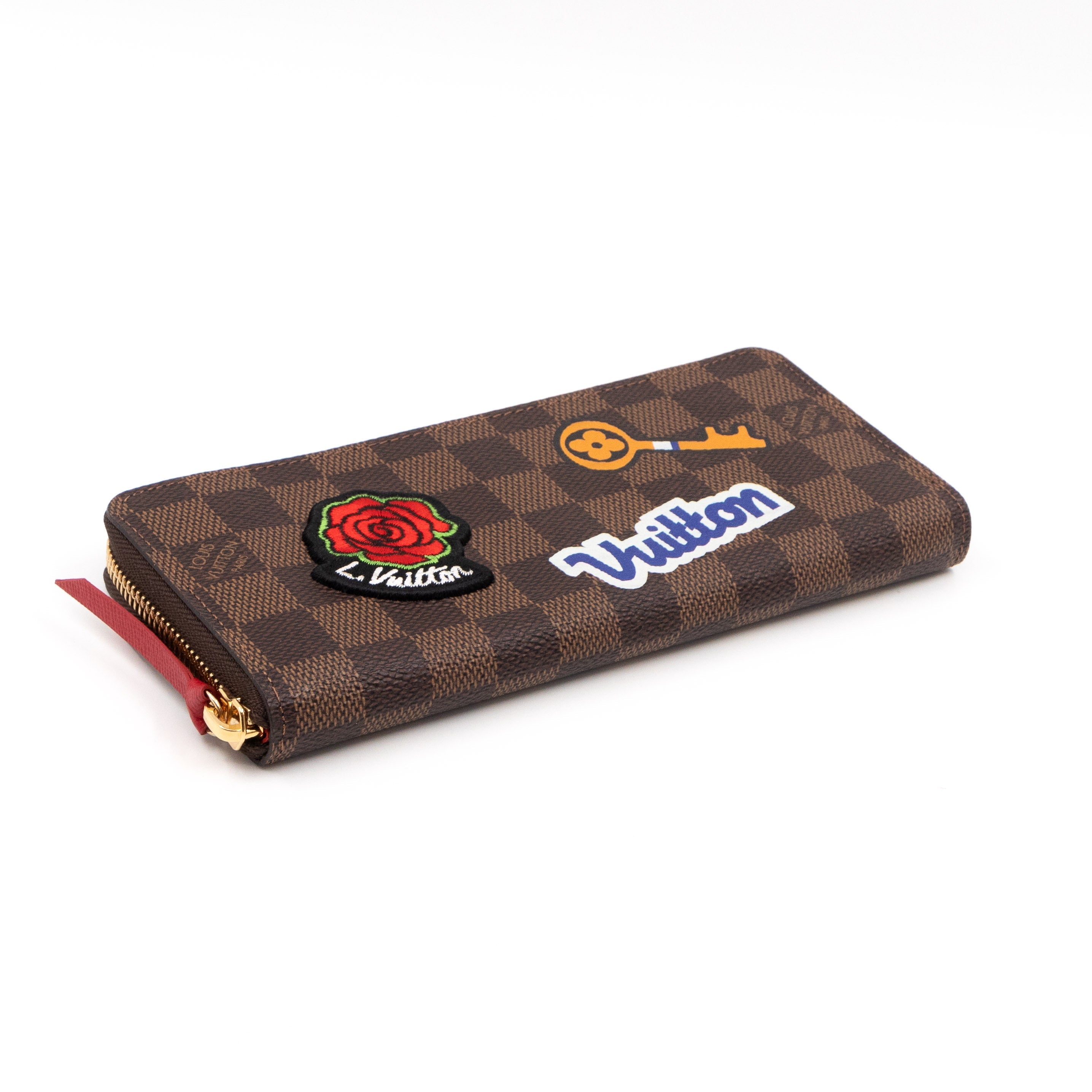 Clemence Wallet Damier Ebene Patches