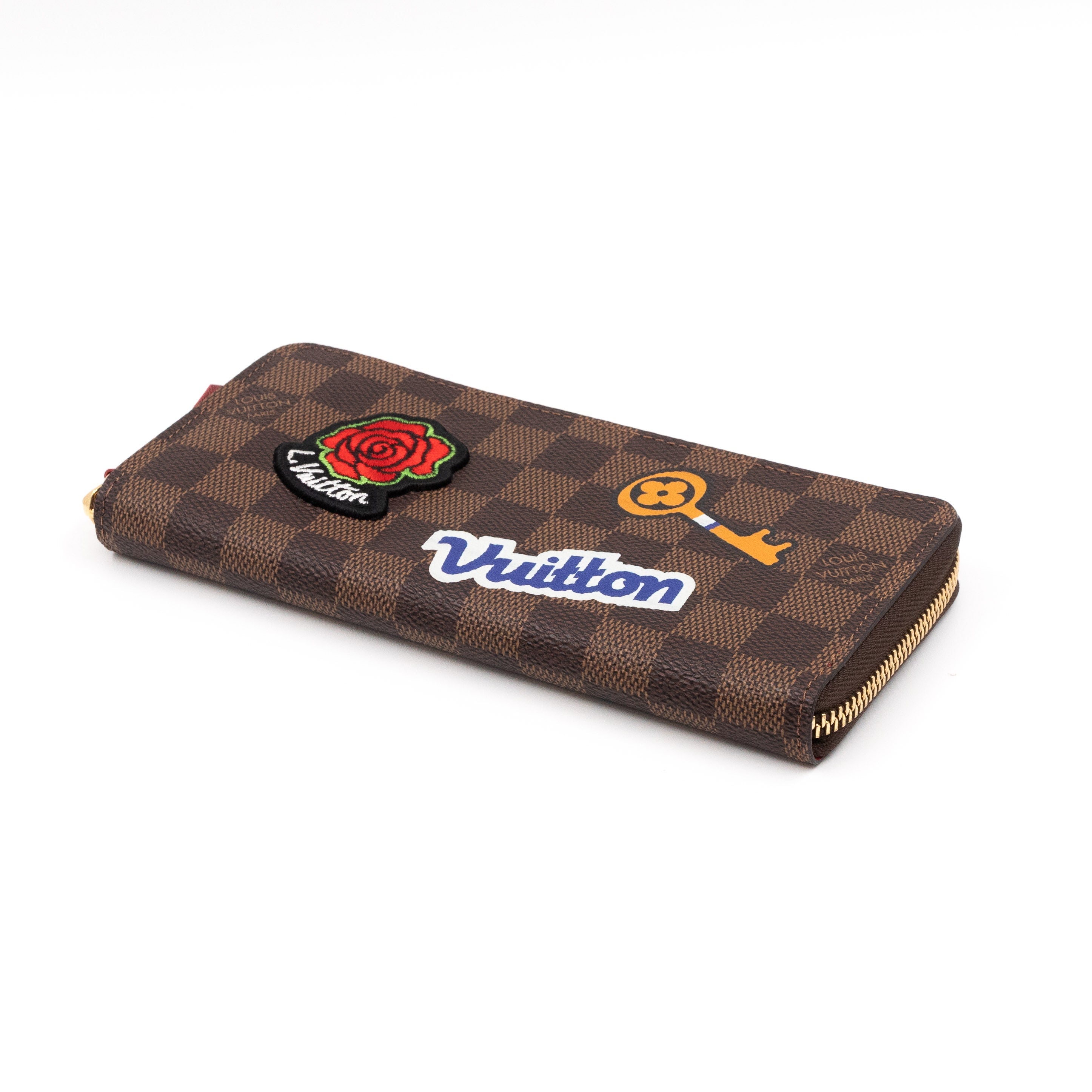 Clemence Wallet Damier Ebene Patches