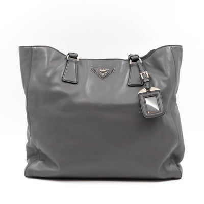 Shopping Tote Grey Soft Calfskin