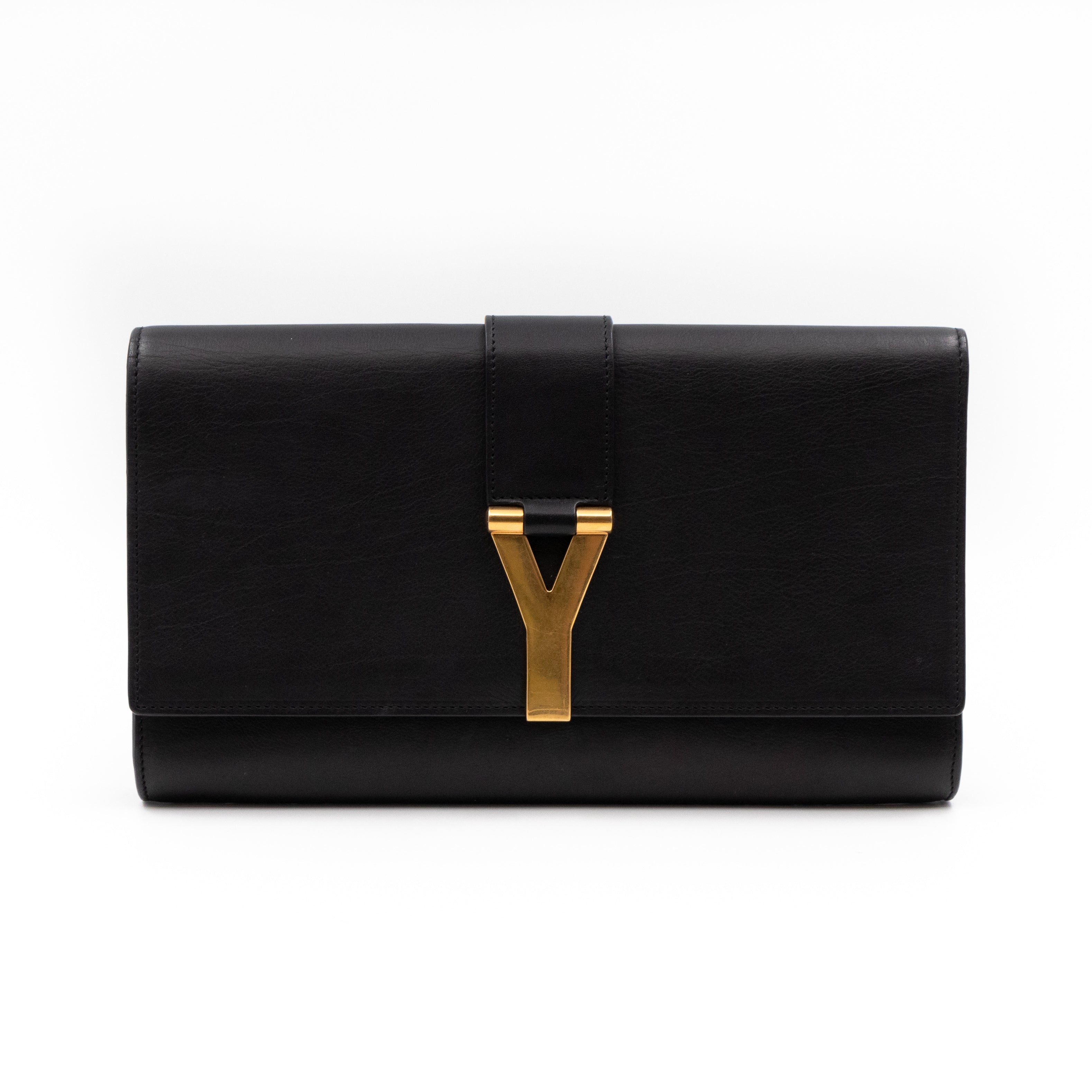 Chyc Clutch Black Leather